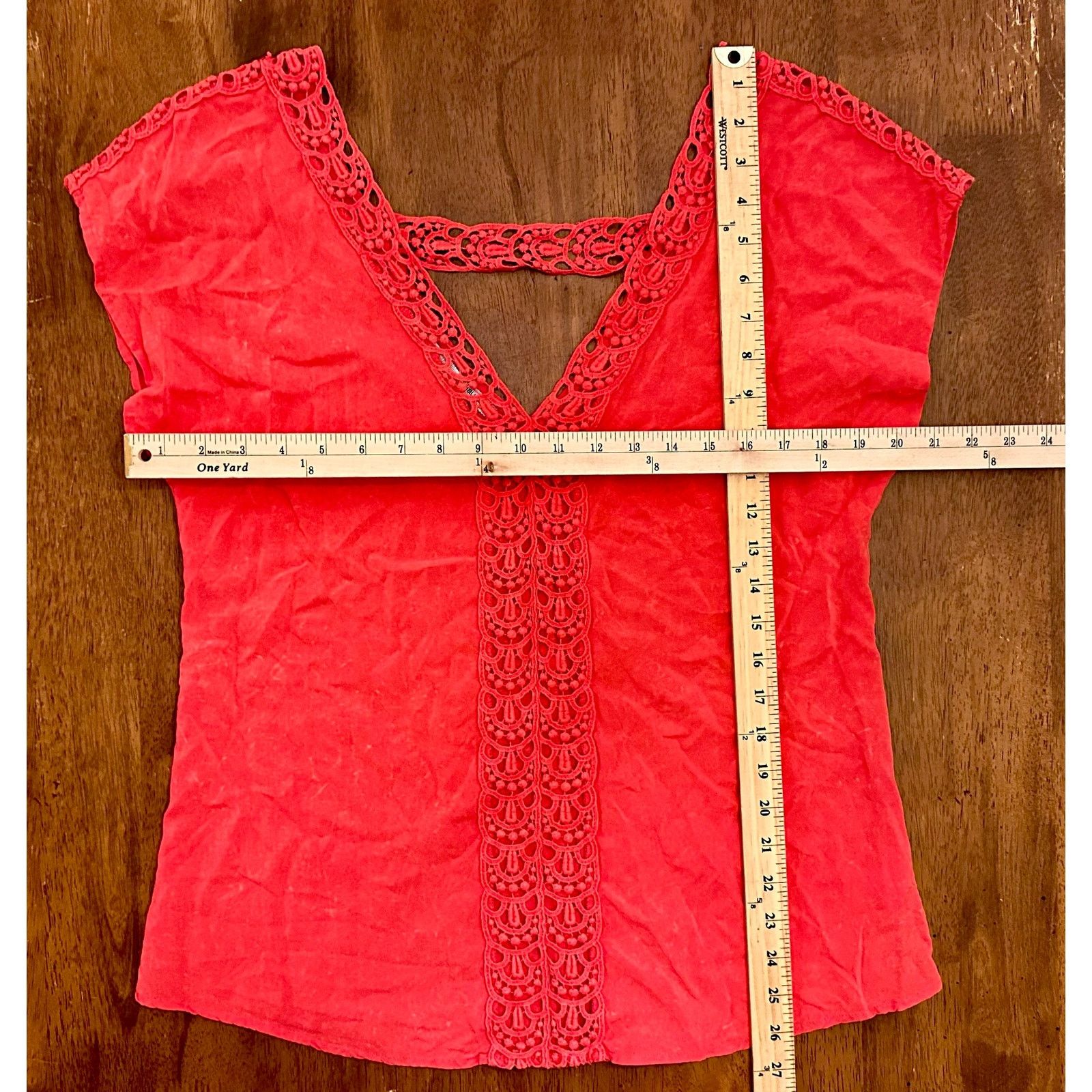 Other GUC Maurices Women's Coral Pullover Top w/ Crochet Detail XL Size XL / US 12-14 / IT 48-50 - 4 Thumbnail