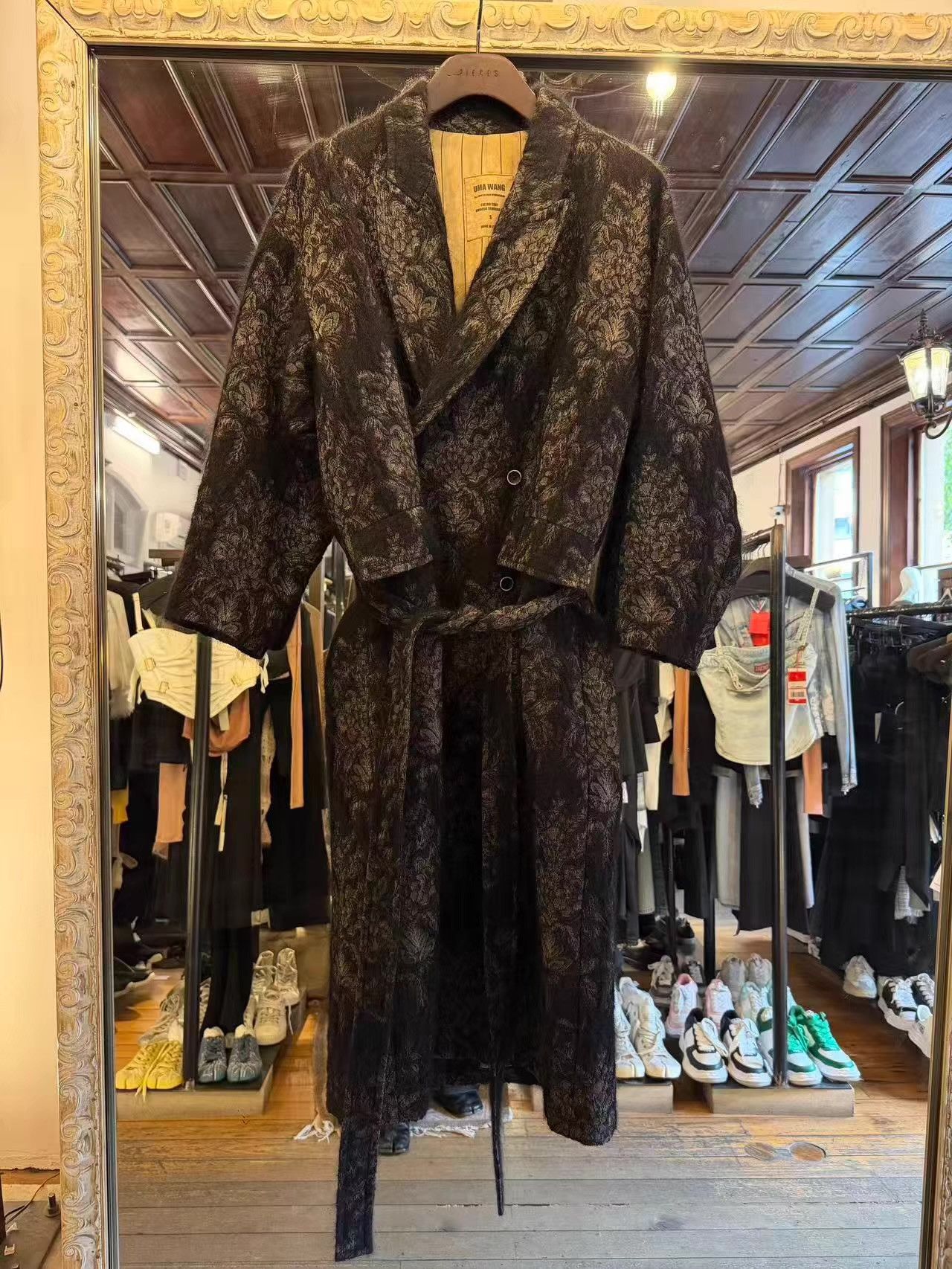 Uma Wang UMA WANG FW25 Women’s Main Black/Tan Cicero Coat Ｑ25 Size S / US 4 / IT 40 - 1 Thumbnail