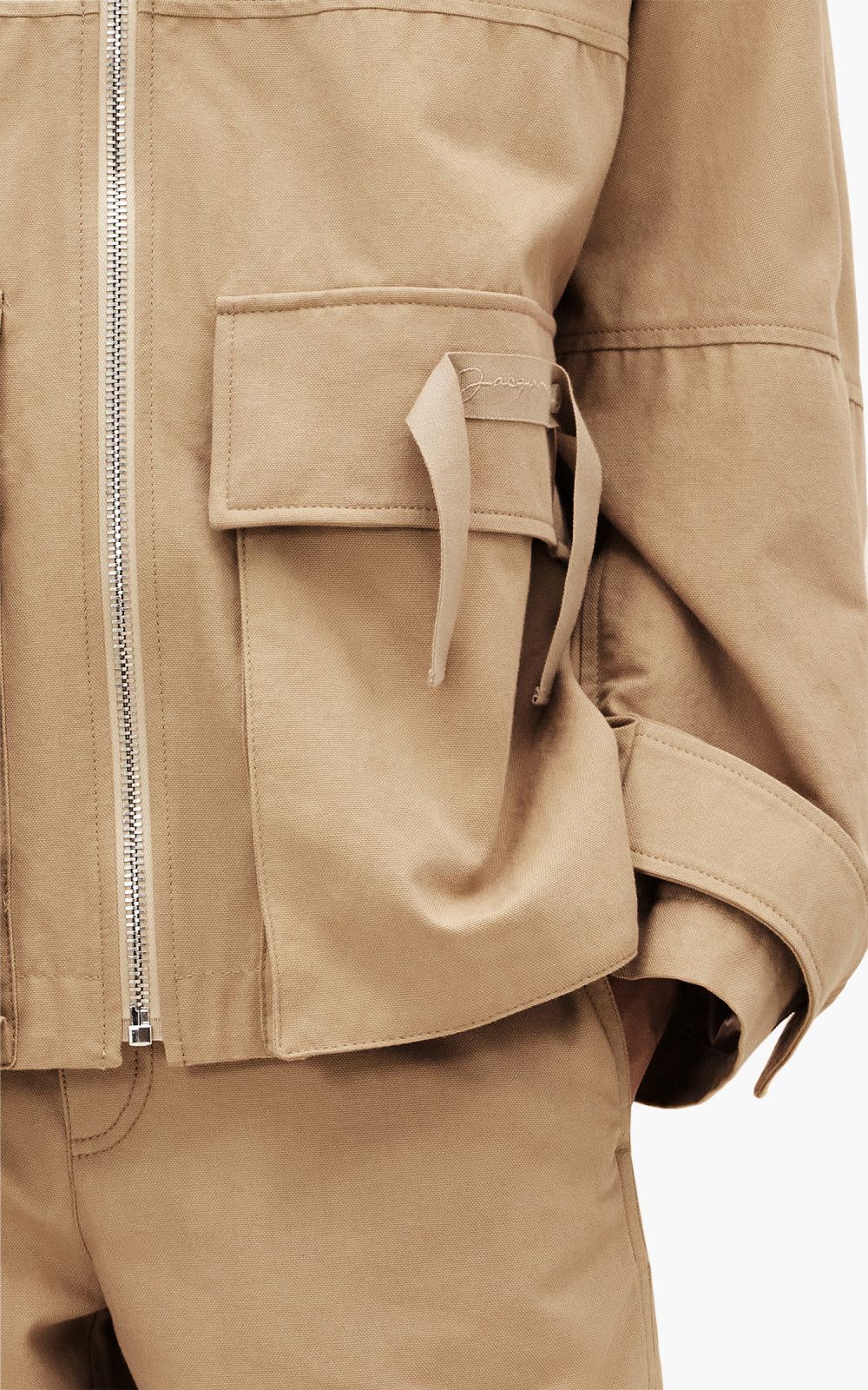 Jacquemus o1mle0625 La Blouson Molhado Jacket in Beige Size US M / EU 48-50 / 2 - 3 Thumbnail