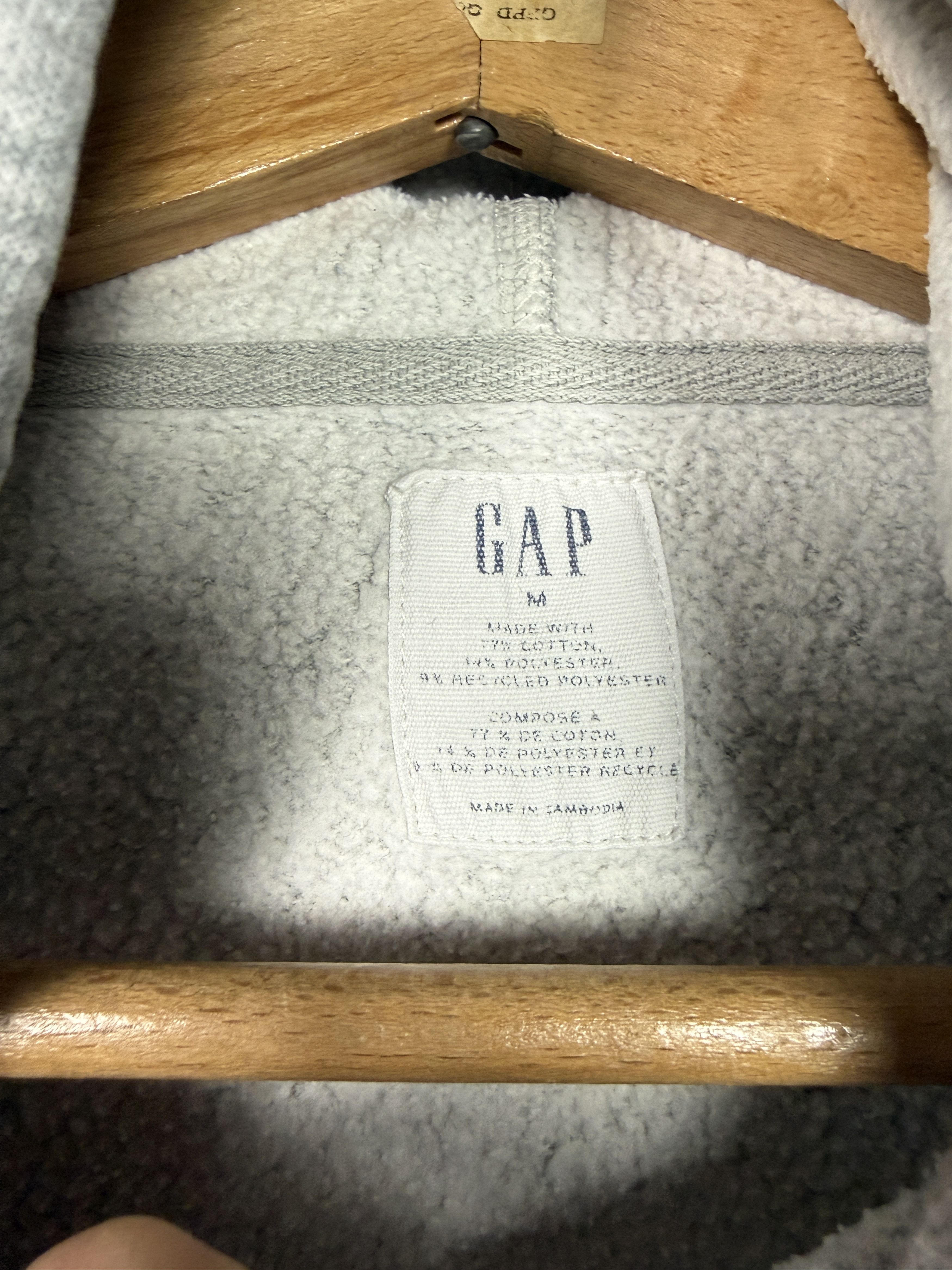 Gap GAP grey hoodie big logo embroidered spellout college hoodie Size US M / EU 48-50 / 2 - 4 Thumbnail