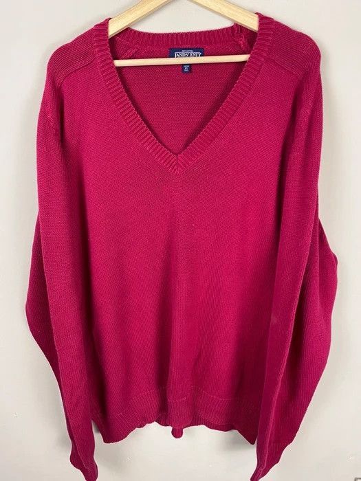 Other Vintage Lands End V Neck Knit Sweater Size US XL / EU 56 / 4 - 1 Thumbnail