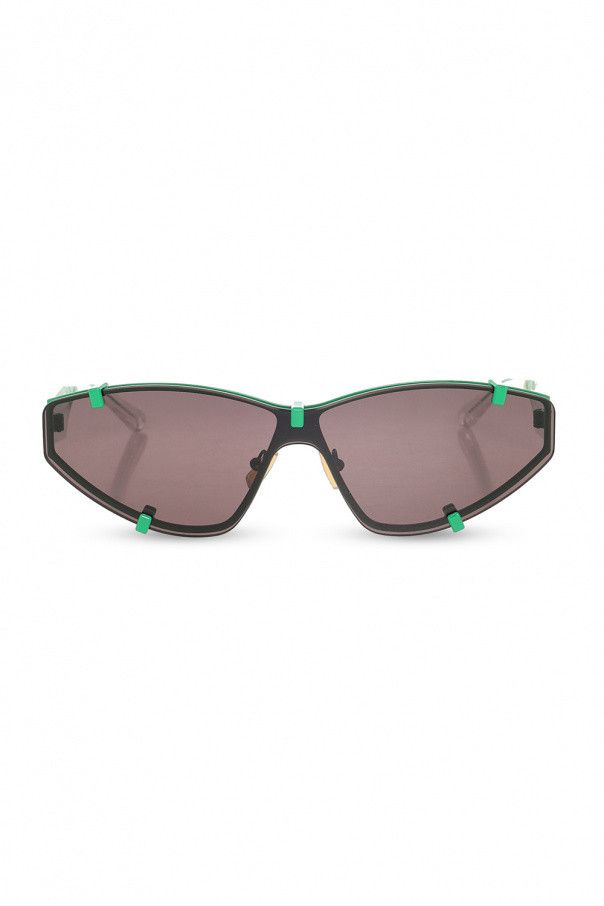 Bottega Veneta o1n1vont0924 Size: OS / Grip Metal Shield Sunglasses Green Size ONE SIZE - 1 Thumbnail