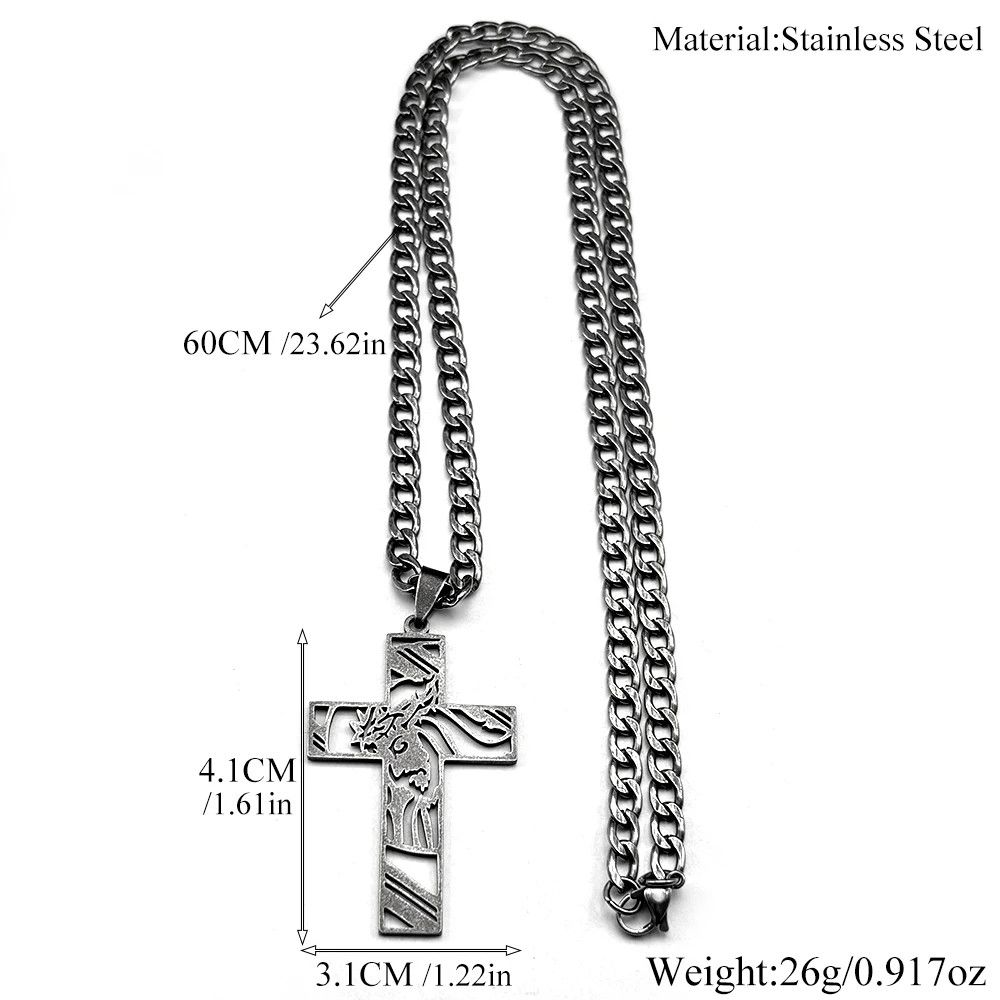Jewelry Crown of Thorns Jesus Cross Pendant Charms Necklace Size ONE SIZE - 5 Thumbnail