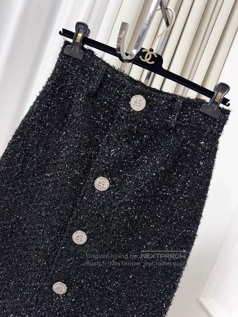 Balenciaga Balenciaga Black Fleece Single Button Skirt Size 35" - 3 Thumbnail