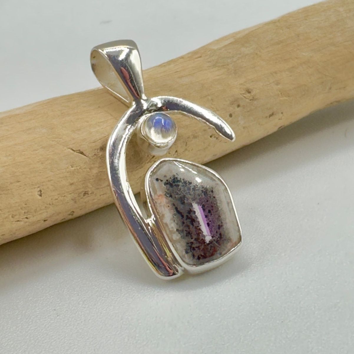The Unbranded Brand Super Amethyst & Moonstone Sterling Silver Pendant Size ONE SIZE - 3 Thumbnail