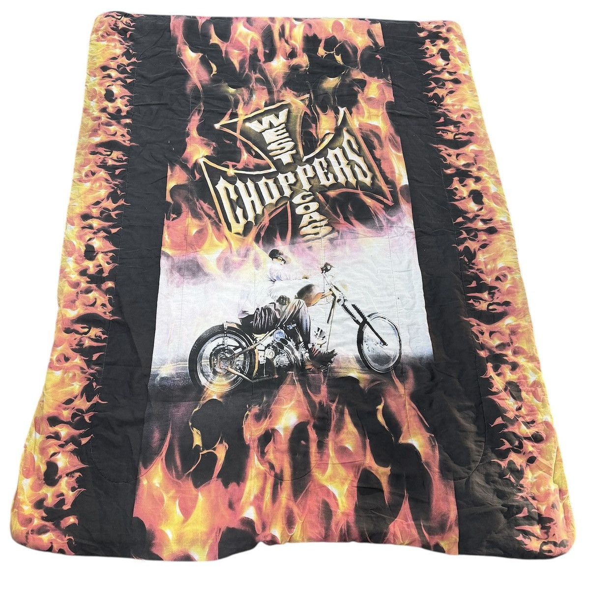 West Coast Choppers VINTAGE WEST COAST CHOPPERS BLANKET COMFORTER rare Size ONE SIZE - 1 Thumbnail