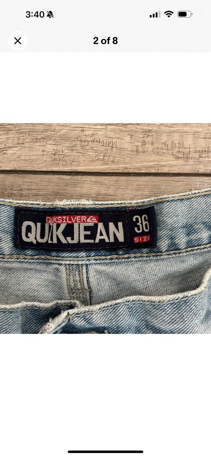 Vintage Y2K 90s Quiksilver QuikJean WideJean Baggy Shorts Size 36 Size US 34 / EU 50 - 2 Thumbnail