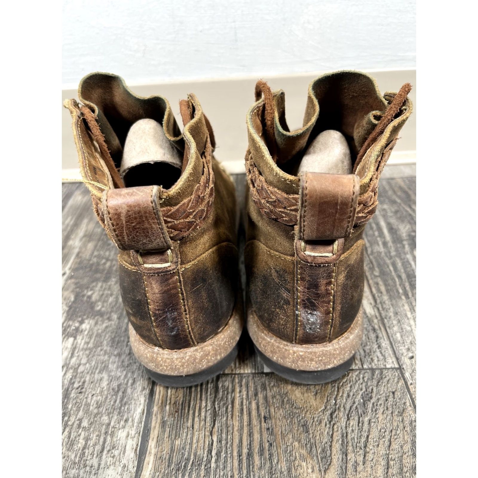 Born Born Temple Boots Chukka Women’s 9.5 Leather Lace Up Ankle Brown Shoes Size US 10 / IT 40 - 4 Thumbnail