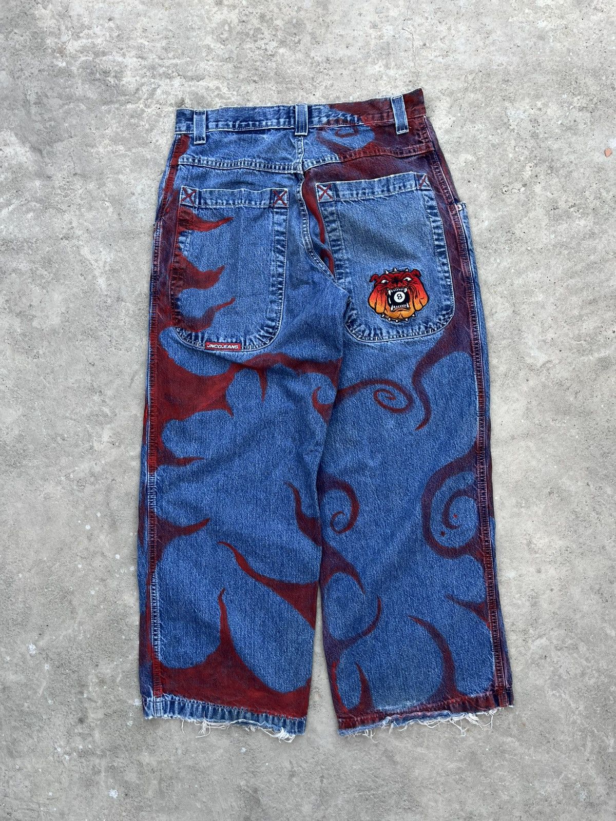 JNCO Jnco Bulldog 8 ball Size US 33 - 1 Thumbnail