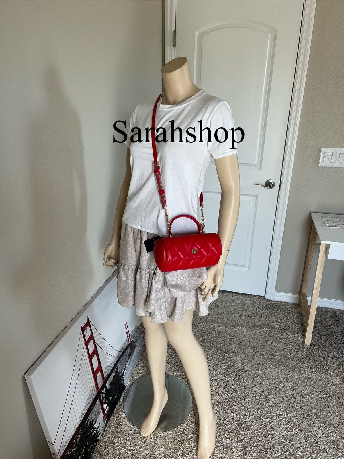 Kate Spade Kate Spade Heart Barrel Quilted Crossbody Size ONE SIZE - 8 Thumbnail