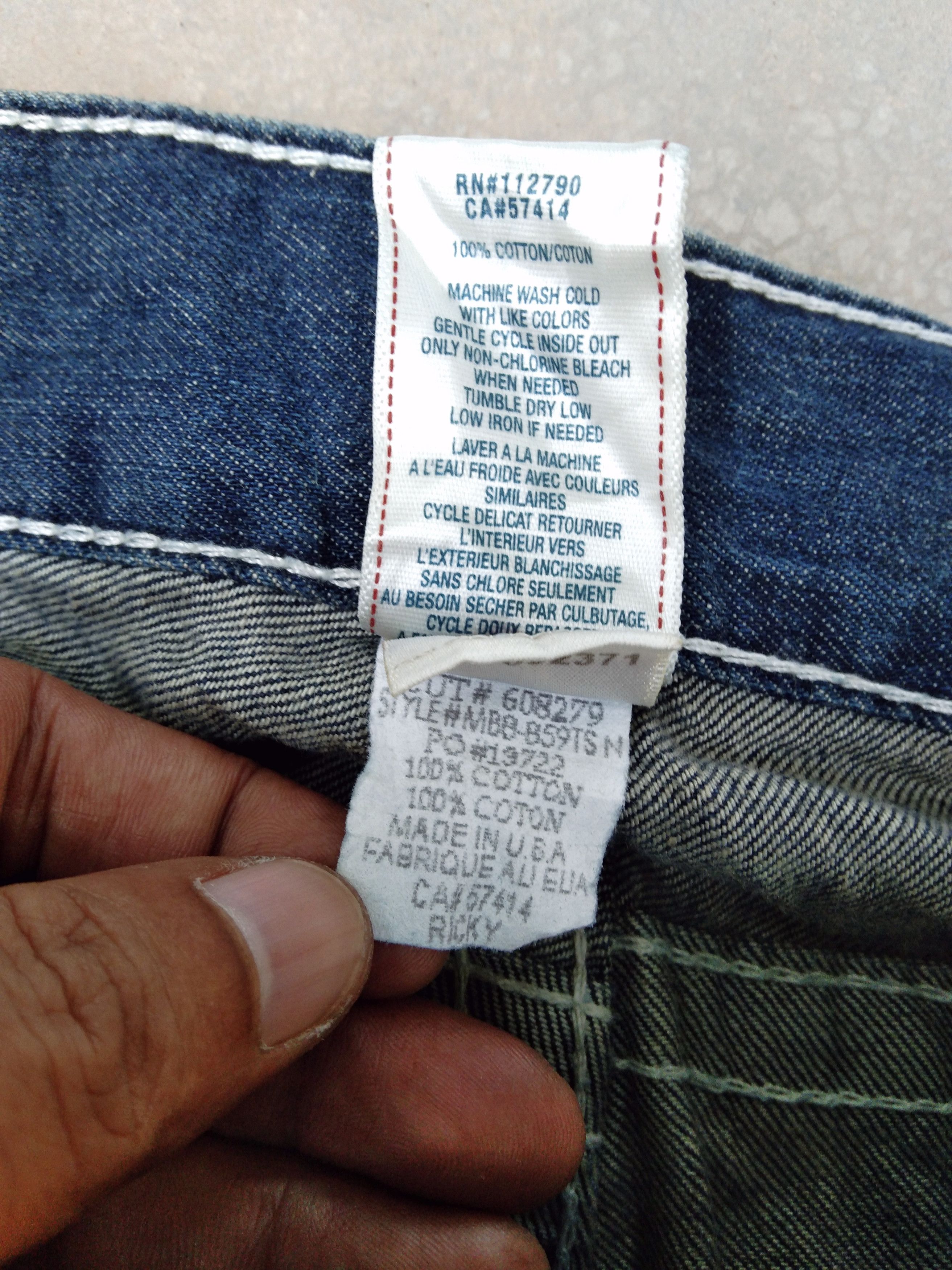 Japanese Brand × True Religion × Vintage Vintage True Religion Made In USA Bootcut Flared Jeans 34x36 Size US 34 / EU 50 - 10 Thumbnail