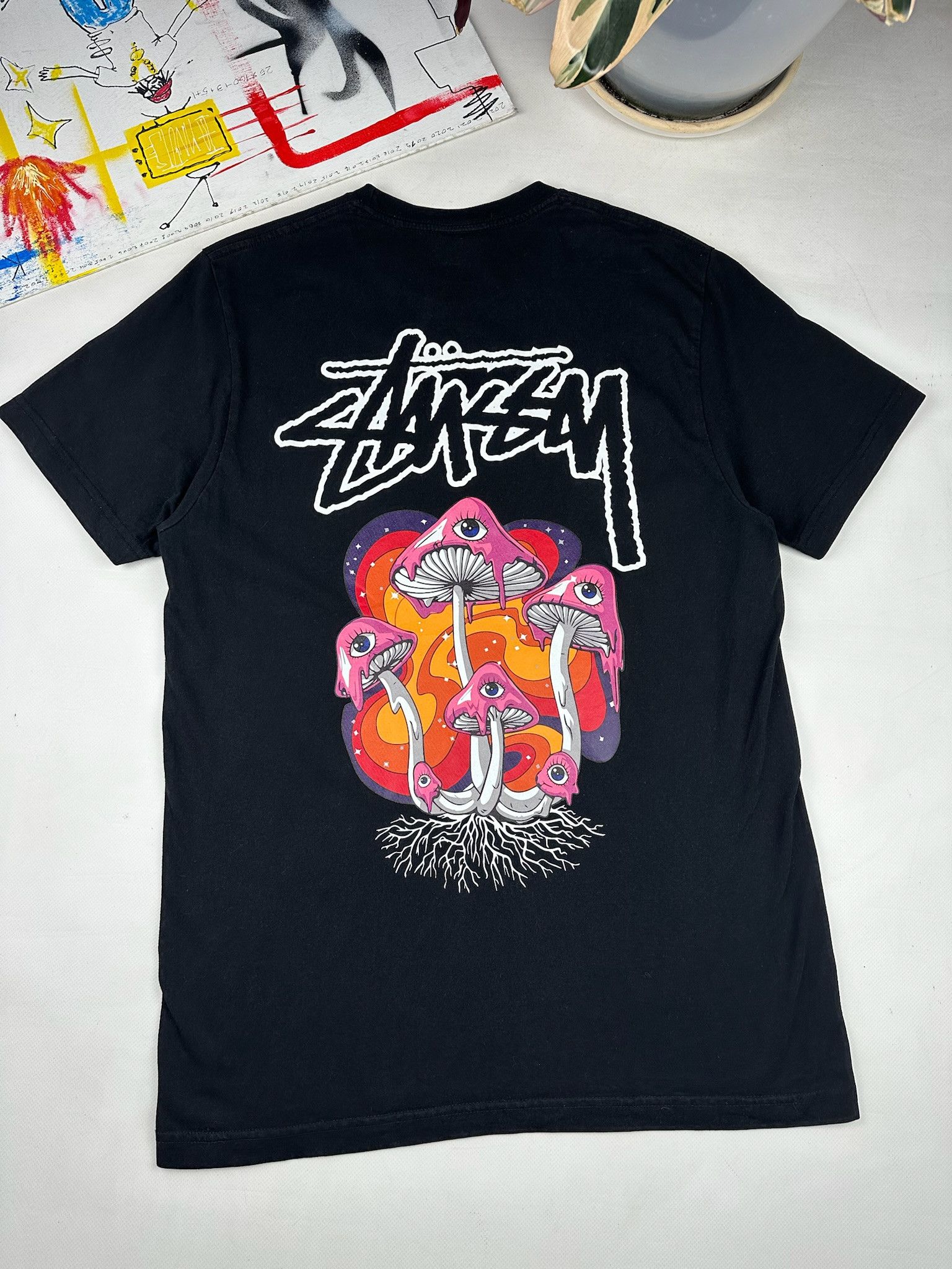 Stussy Mushrooms tee Size US S / EU 44-46 / 1 - 1 Thumbnail