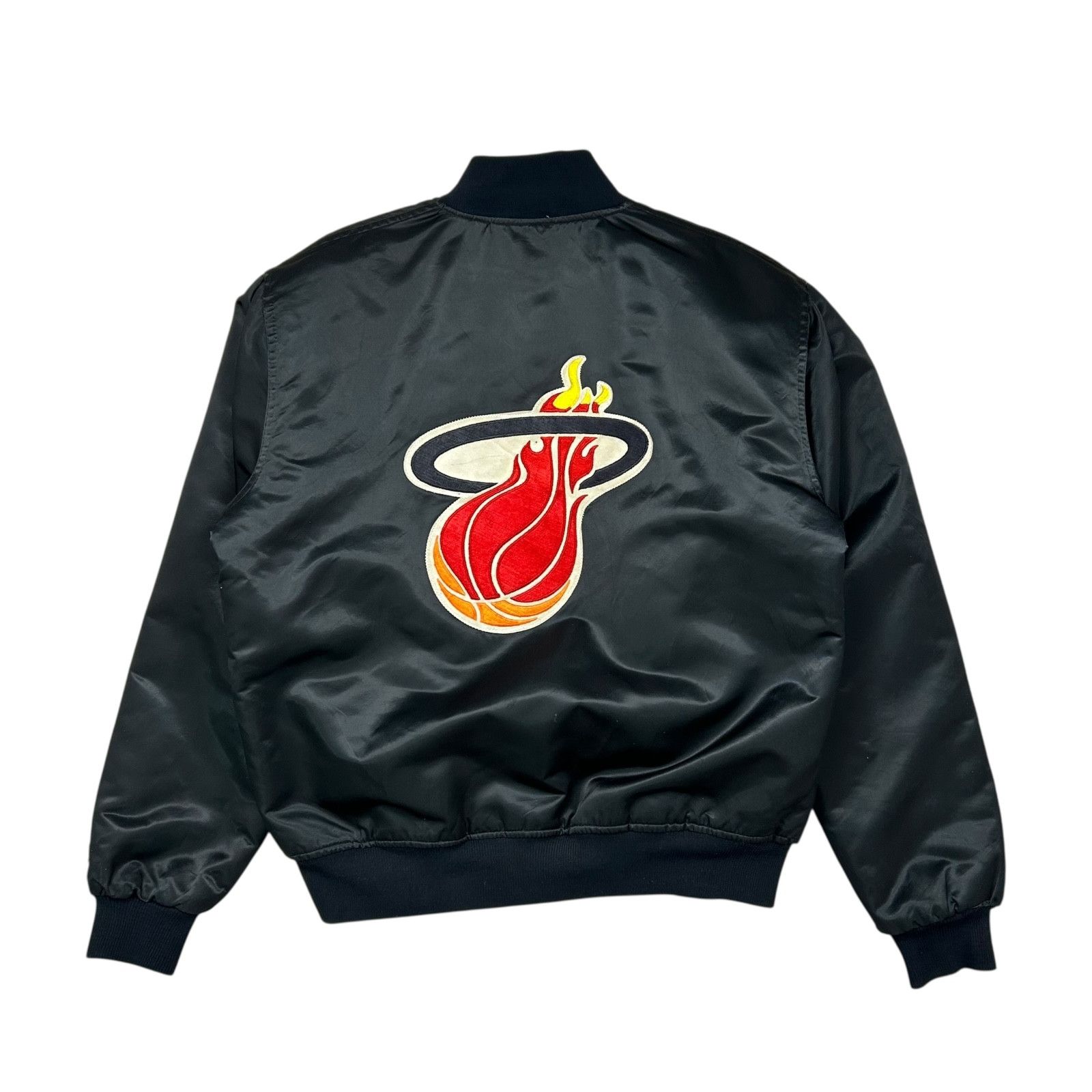 NBA VTG 90s NBA MIAMI HEAT STARTER SATIN BOMBER JACKET BIG LOGO Size US L / EU 52-54 / 3 - 1 Thumbnail