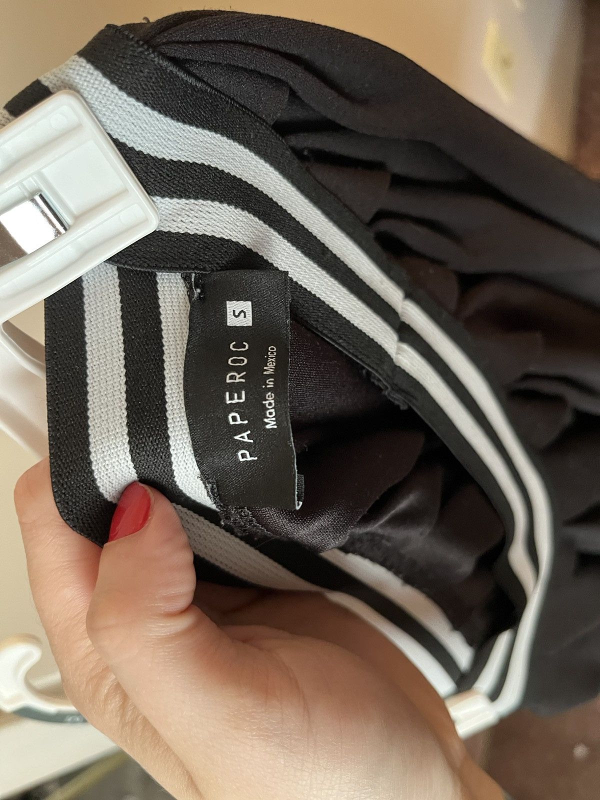 Other Paperoc Skirt Black Skirt With White Stripped Small Size 26" / US 2 / IT 38 - 3 Thumbnail