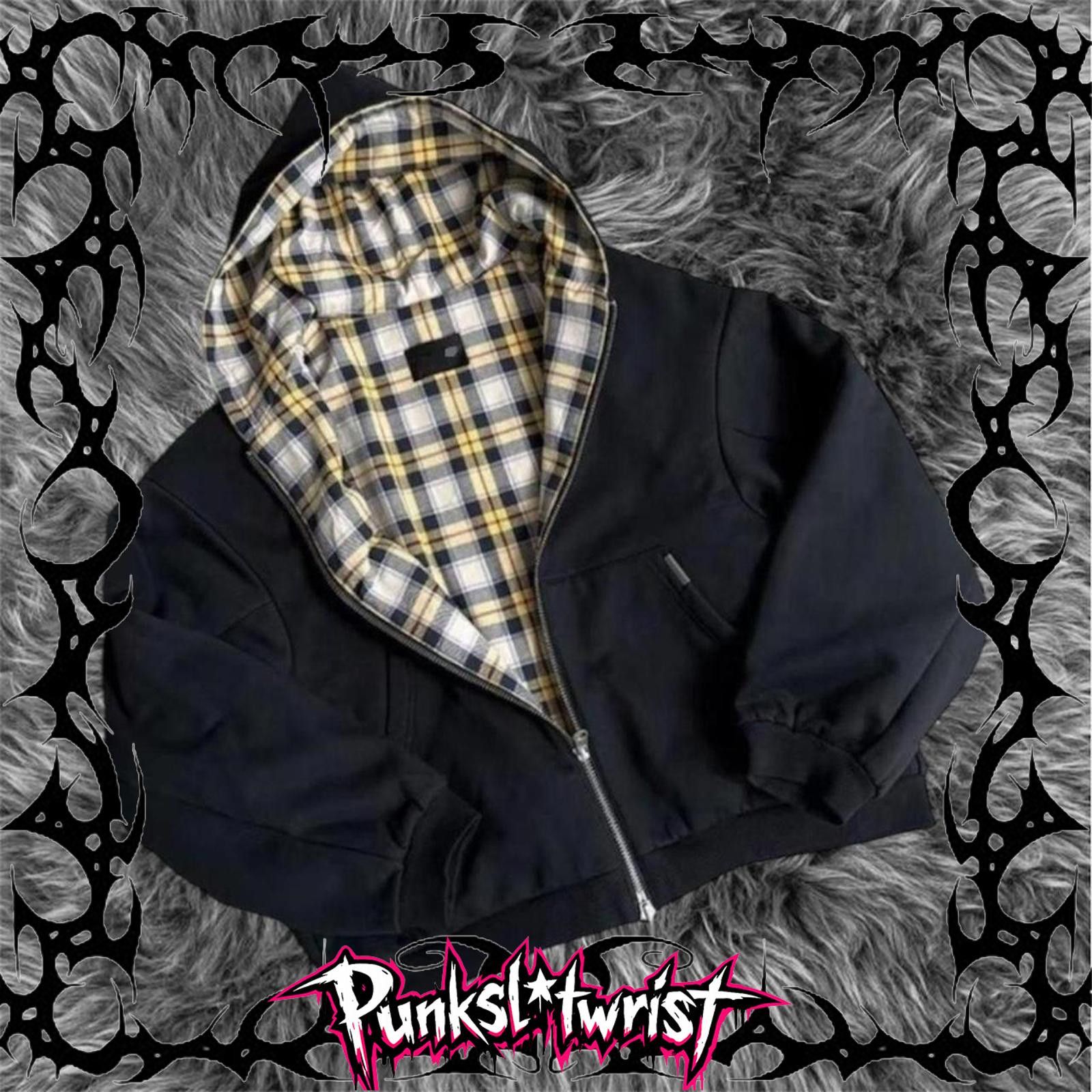 Vintage Double-Sided American Retro Plaid Hoodie Size US M / EU 48-50 / 2 - 1 Thumbnail