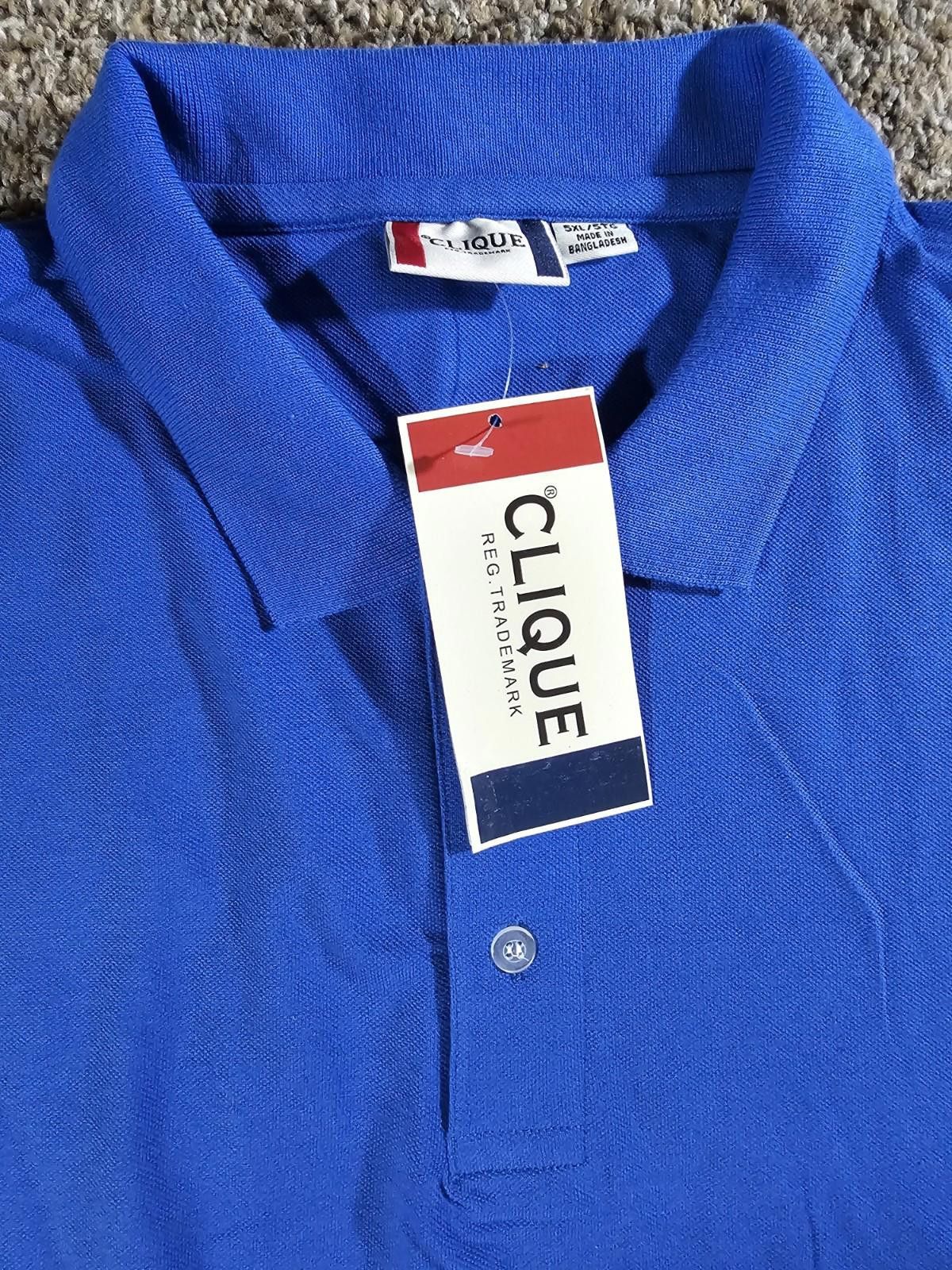 Clique clique polo shirt NWOT 5xl XXXXXL Royal Blue Size US XXL / EU 58 / 5 - 2 Thumbnail