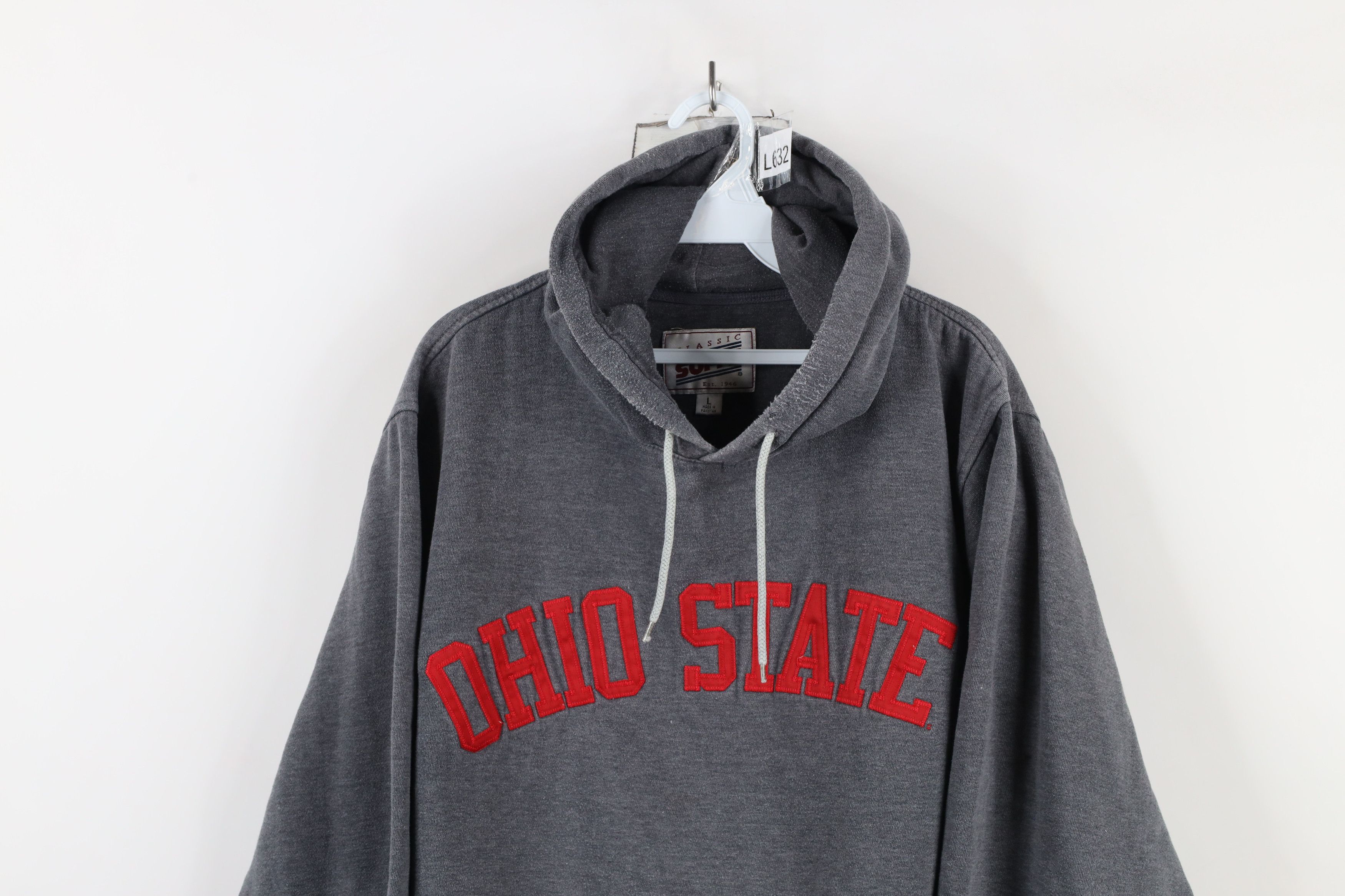 Vintage Vintage 90s Spell Block Letter Ohio State University Hoodie Size US L / EU 52-54 / 3 - 2 Thumbnail