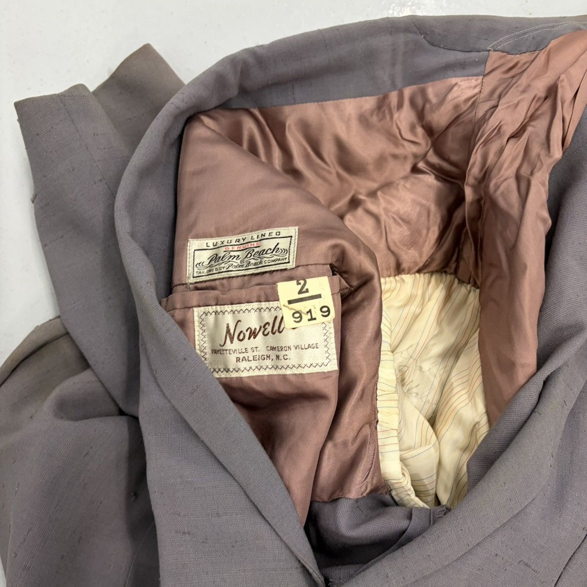 Other Vintage 50s Nowell's Blue Fleck Rayon Wool Suit Size 44L - 4 Thumbnail