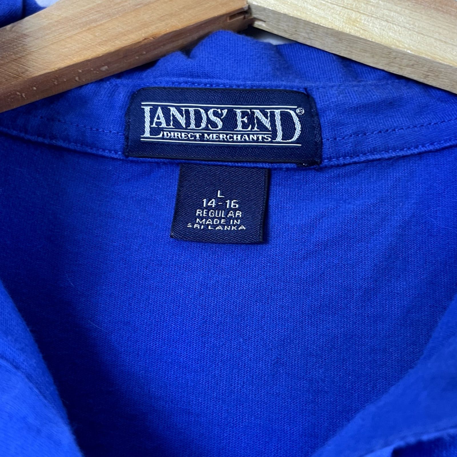 Lands' End Men's Blue Land's End Polo Shirt L Size US L / EU 52-54 / 3 - 3 Thumbnail