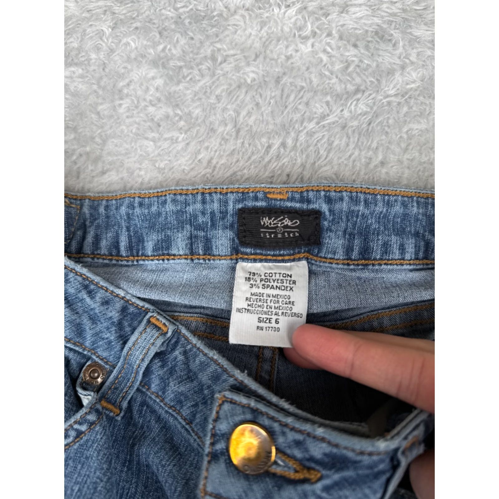 Mossimo Mossimo Premium Jeans Womens 6 Blue Denim Bootcut Mid Rise Cotton Blend 28x25 Size 28" / US 6 / IT 42 - 6 Thumbnail
