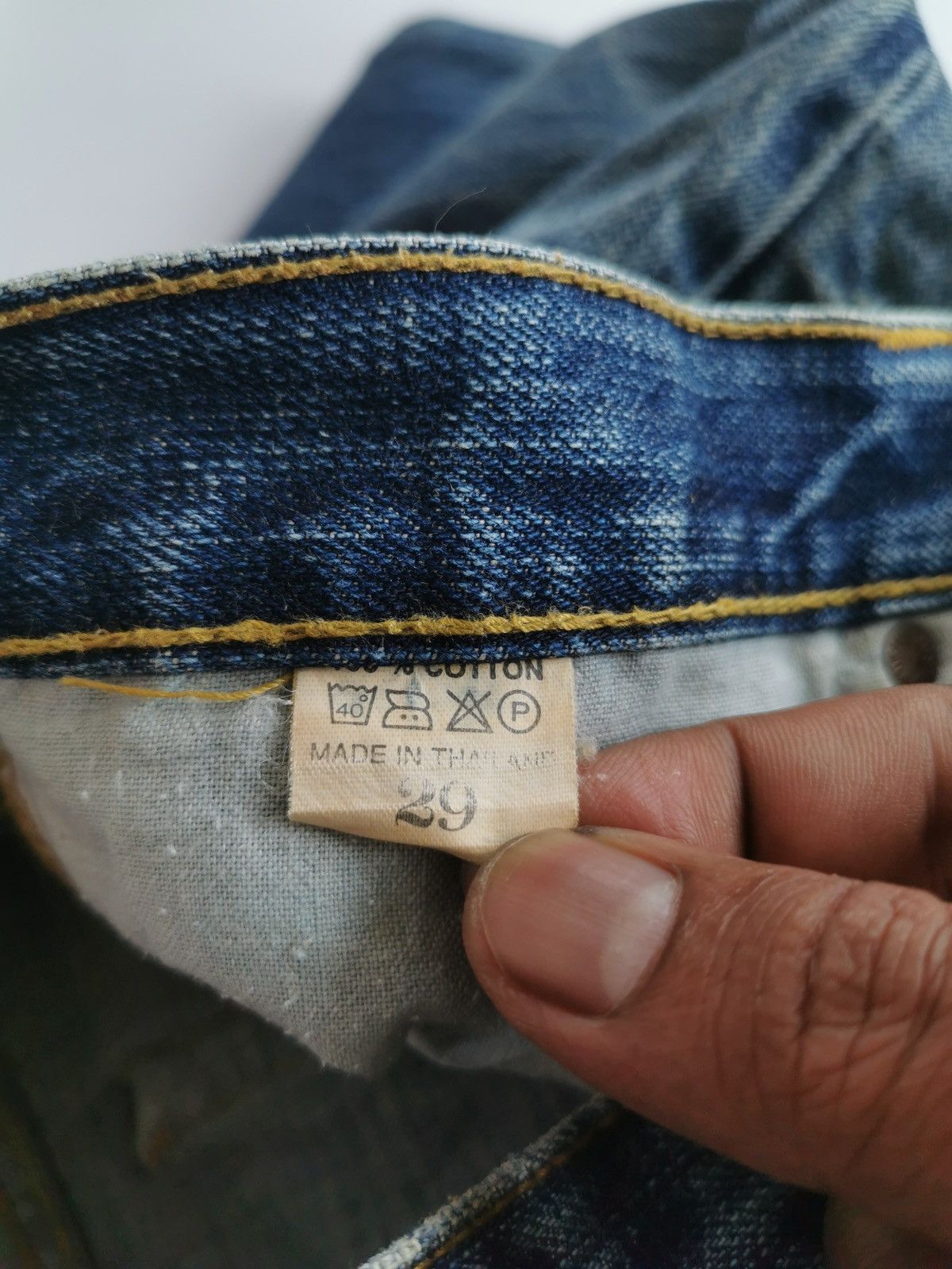 Japanese Brand Bootcut Selvedge Justin Brand Distressed Denim Jeans Size US 28 / EU 44 - 9 Thumbnail
