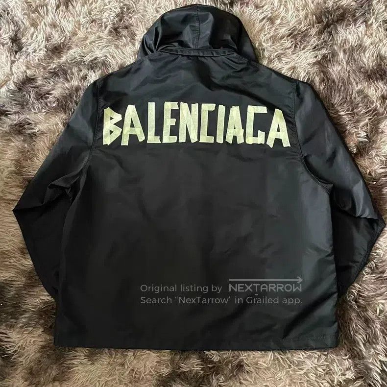 Balenciaga Balenciaga Yellow Tape Letter Logo Stormproof Jacket Size US M / EU 48-50 / 2 - 2 Thumbnail