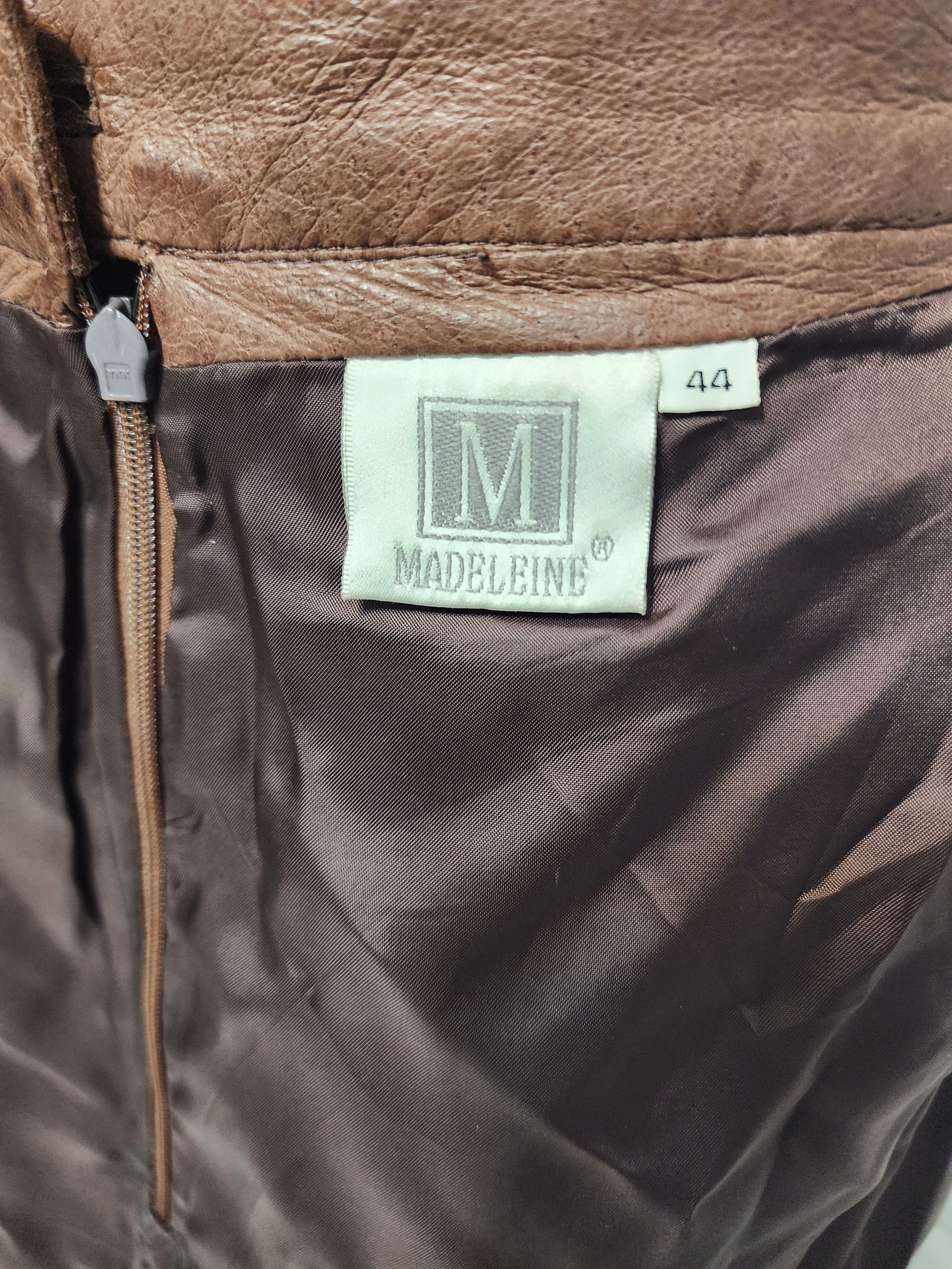 Genuine Leather Brown Suede Leather Skirt Size 30" / US 8 / IT 44 - 10 Thumbnail