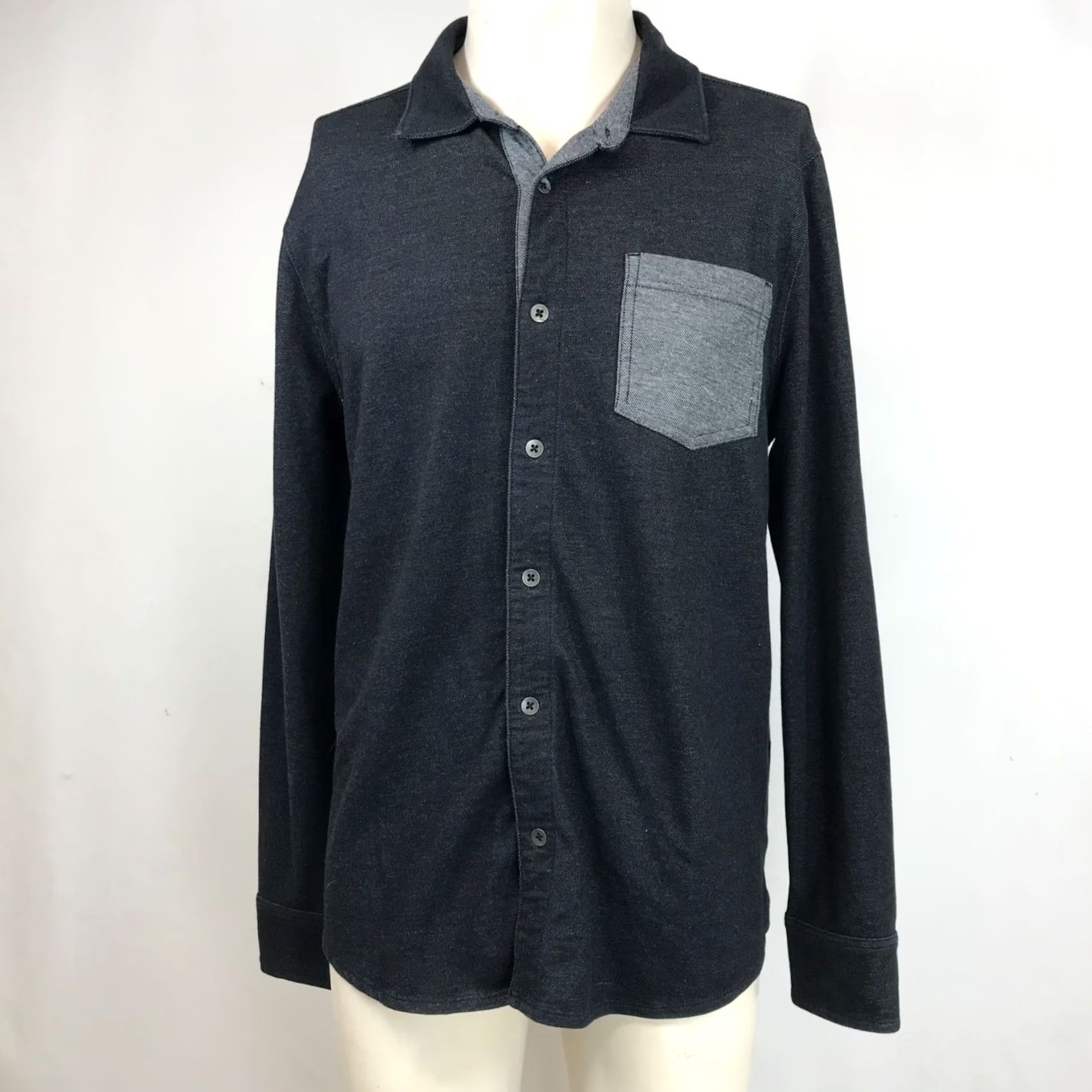 Banana Republic BANANA REPUBLIC Men's L Button Collared Shirt Long Sleeve Pocket Gray Size US L / EU 52-54 / 3 - 2 Thumbnail