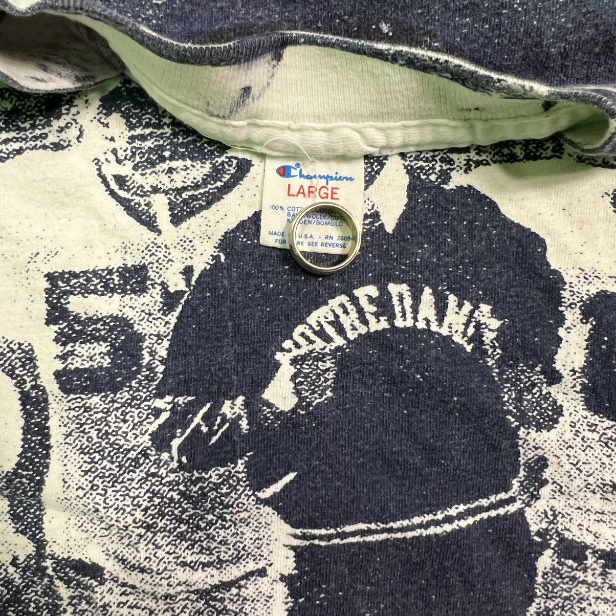 Champion Vintage Notre Dame Football AOP 1980s Size US L / EU 52-54 / 3 - 2 Thumbnail