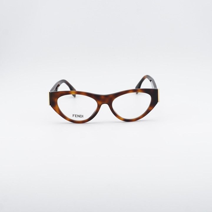Fendi Fendi FE50092I 053 Women Eyeglasses Havana 52mm Cat Eye Fram Size ONE SIZE - 4 Thumbnail