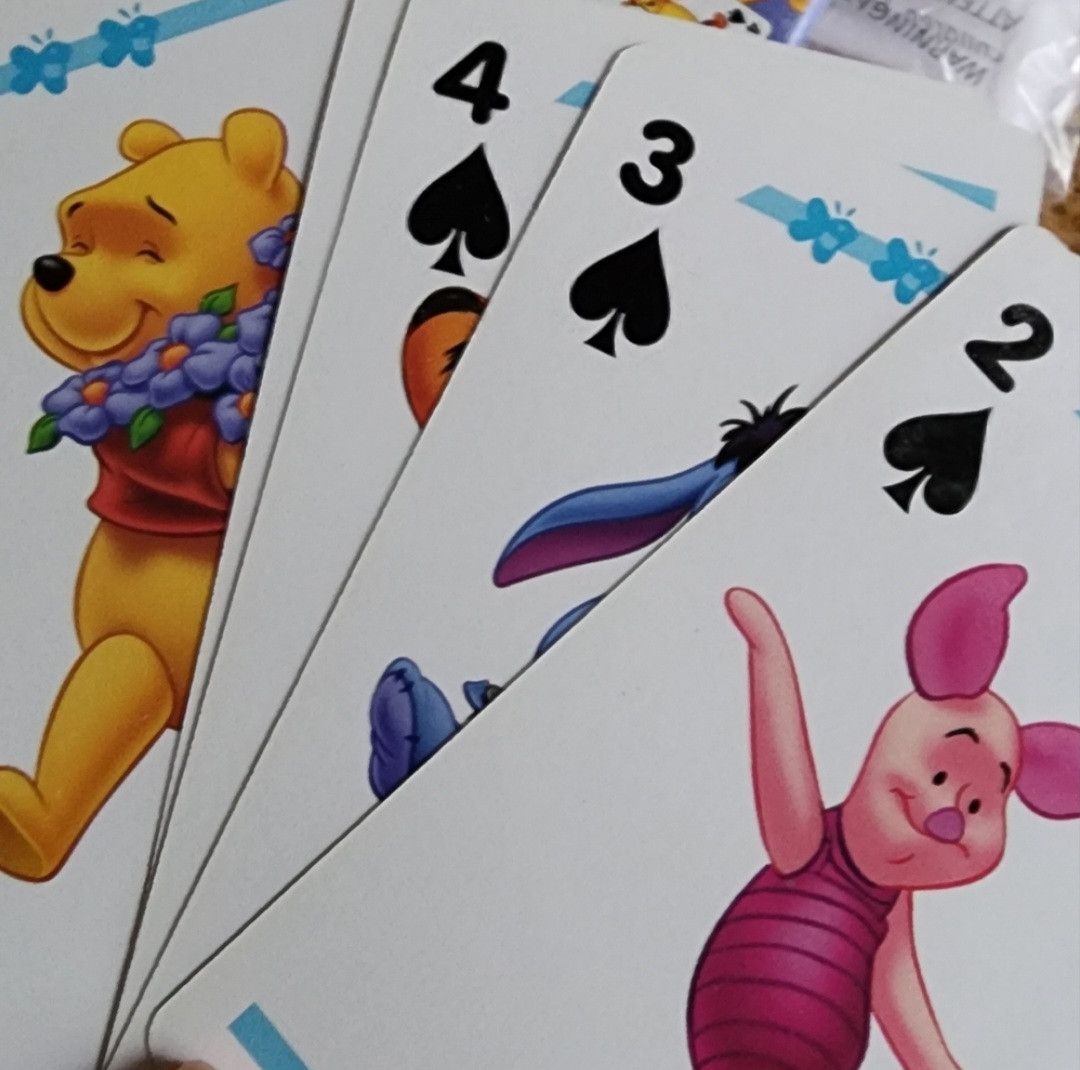 Disney NWOT Vintage BICYCLE DISNEY WINNIE THE POOH 54 Cards 3"x5" Size ONE SIZE - 4 Thumbnail