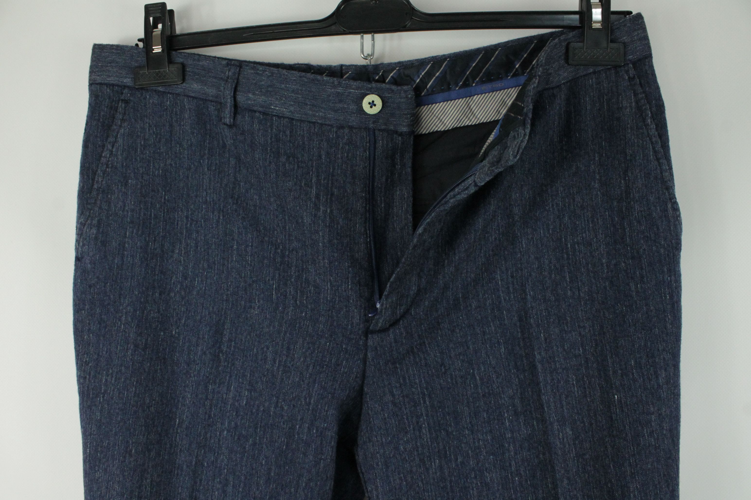 Etro Etro Tailored Wool Silk Linen Slim Fit Trousers Pants Size US 38 / EU 54 - 2 Thumbnail