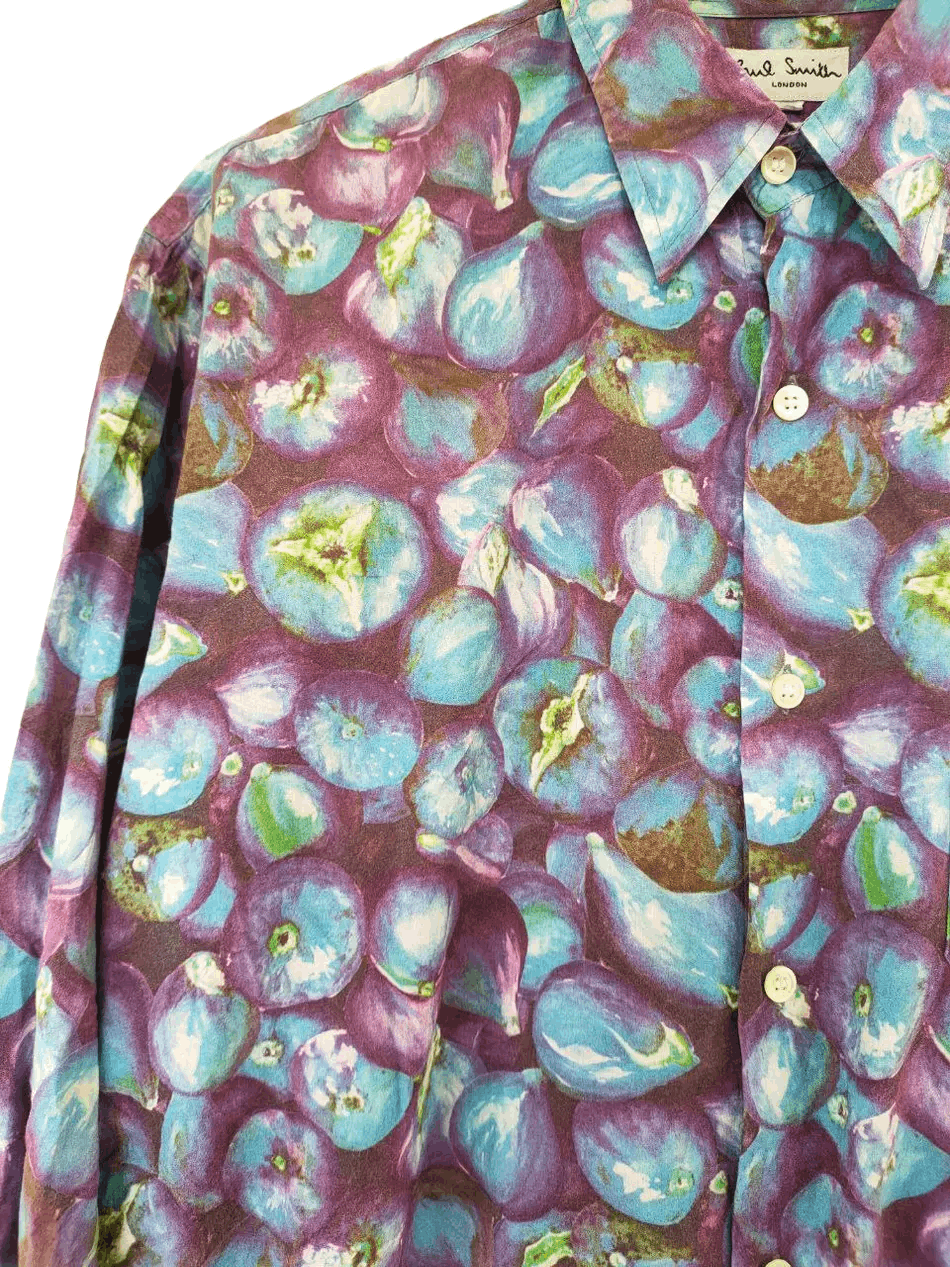 Paul Smith Vintage Paul Smith Blueberry Printed Shirt Size US M / EU 48-50 / 2 - 3 Thumbnail