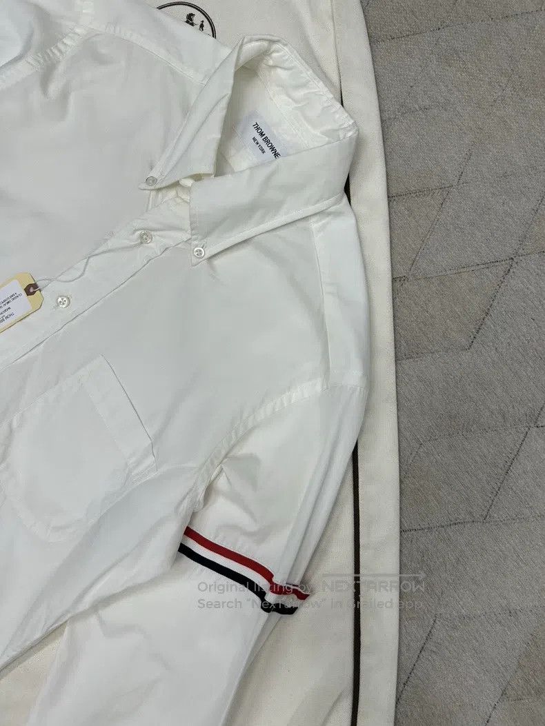 Thom Browne Thom Browne White shirt with a ribbon Size US M / EU 48-50 / 2 - 3 Thumbnail