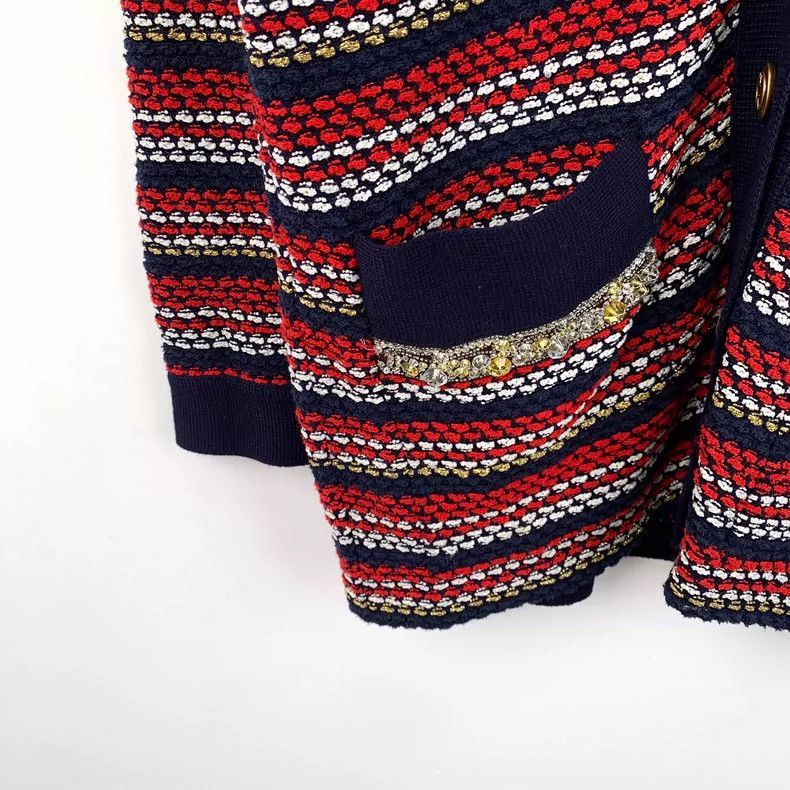 Gucci Gucci Colorful Striped Knit Cardigan V-Neck-2506 Size US L / EU 52-54 / 3 - 4 Thumbnail