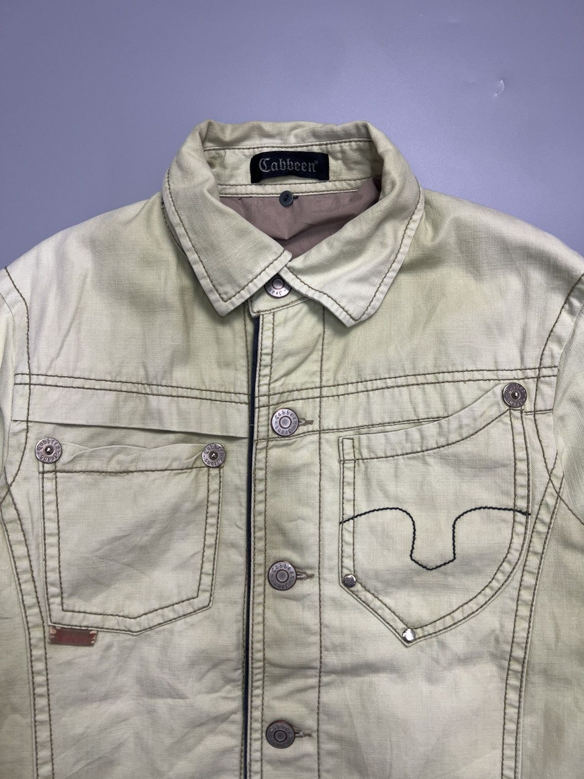 Japanese Brand × Vintage Y2K Cabbeen Motive Embroidered Jackets ButtonUP Size US M / EU 48-50 / 2 - 6 Thumbnail
