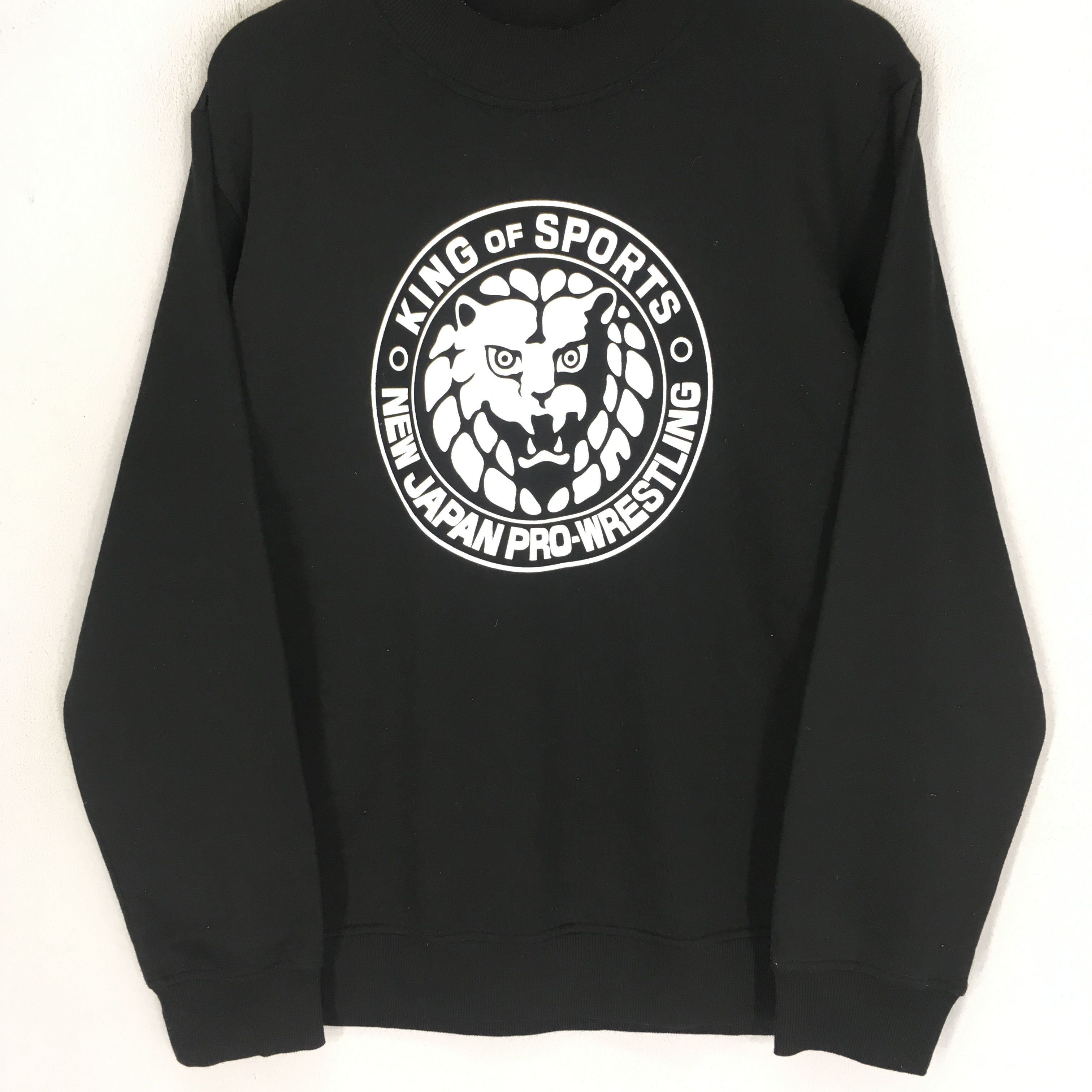 Japanese Brand vintage king of sport NJPW 1972 black sweatshirt- 658 Size US L / EU 52-54 / 3 - 6 Thumbnail