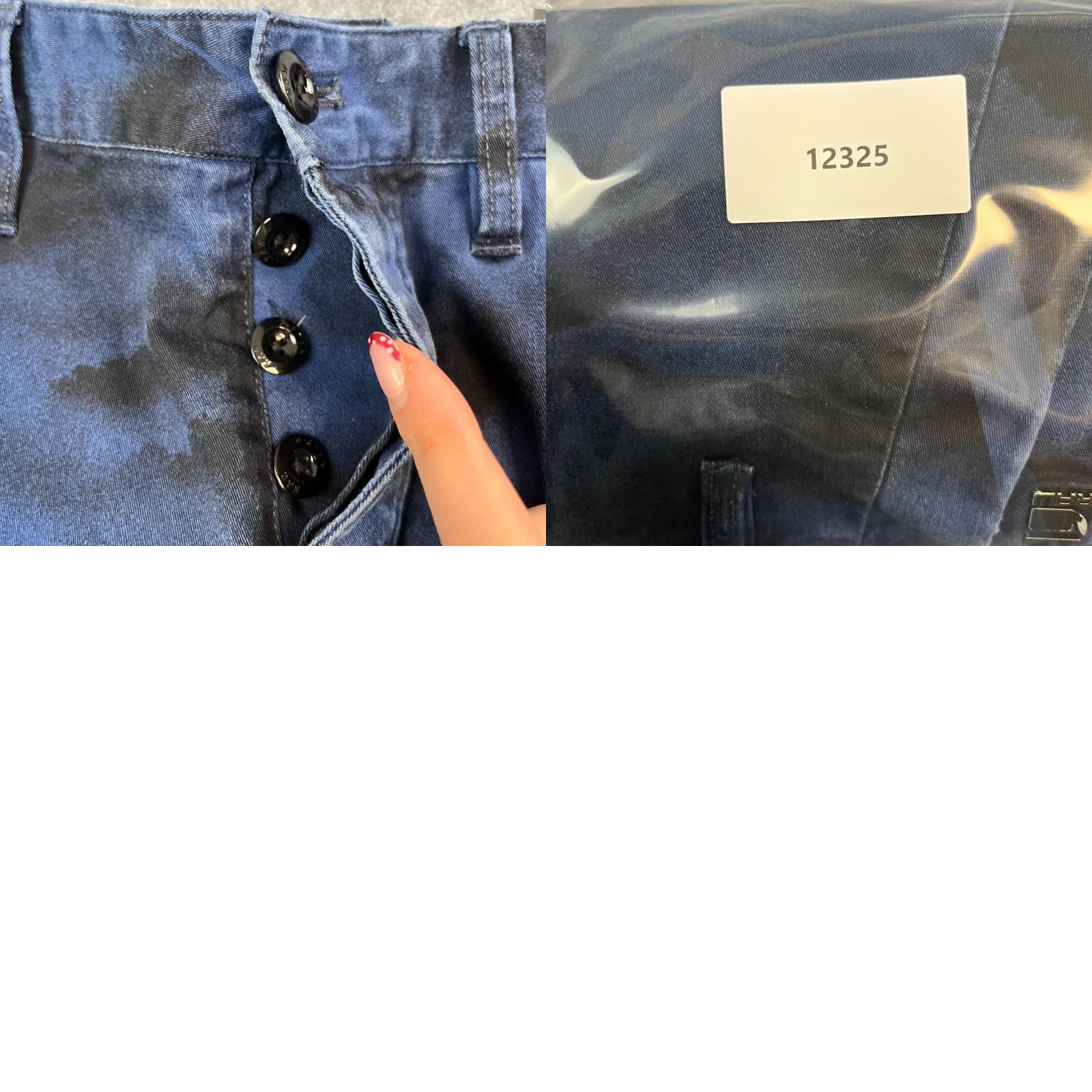G-Star G-Star Mens Trousers Chino Slim 30 Regular 5-Pocket Denim Cotton Dark Blue Black Camo AOP Bronson Mens Size US 30 / EU 46 - 9 Thumbnail