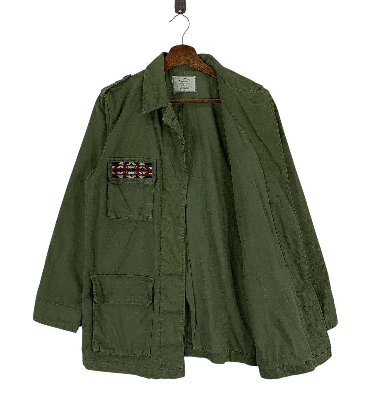 Native Green military Tribal Aztec Embroidered Logo Shirts Size US M / EU 48-50 / 2 - 7 Thumbnail