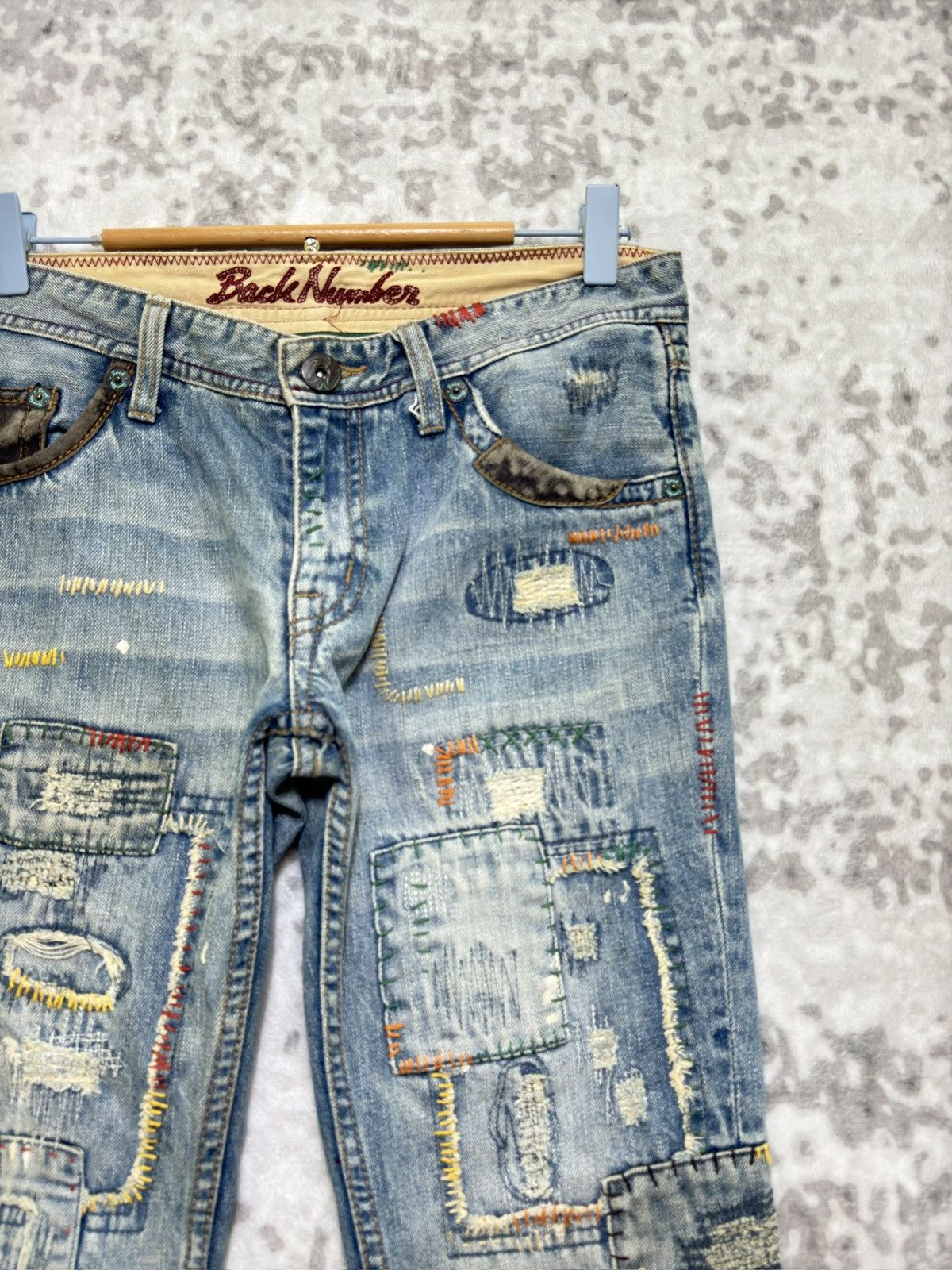 Hysteric Glamour Vintage Back Number Flared Patches Style Low Rise Denim Size US 30 / EU 46 - 5 Thumbnail