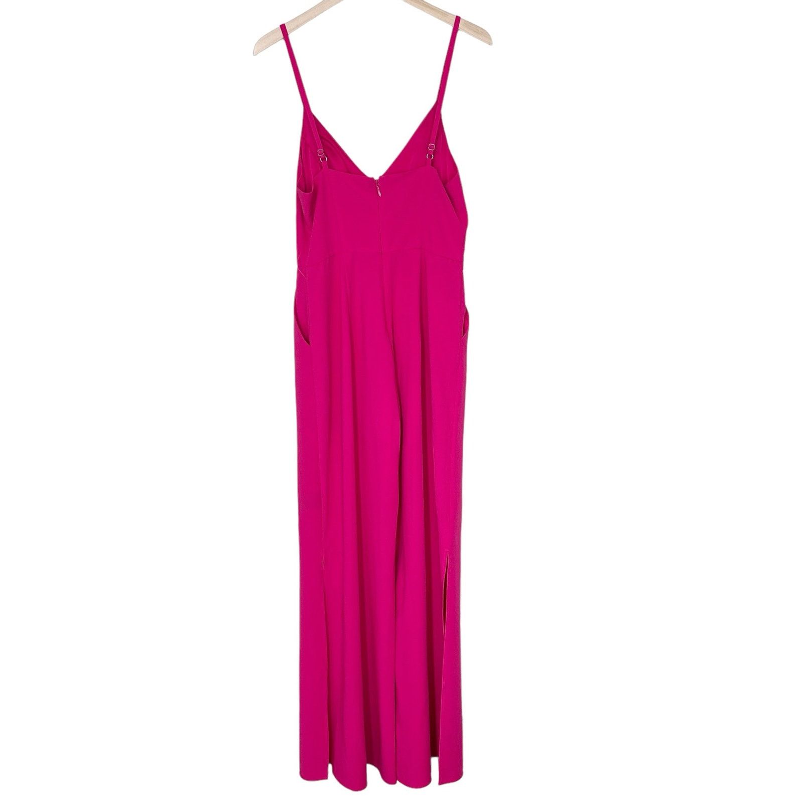 Bebe Bebe Pink Spaghetti Strap Belted Jumpsuit Sz 8 Size 30" / US 8 / IT 44 - 8 Thumbnail