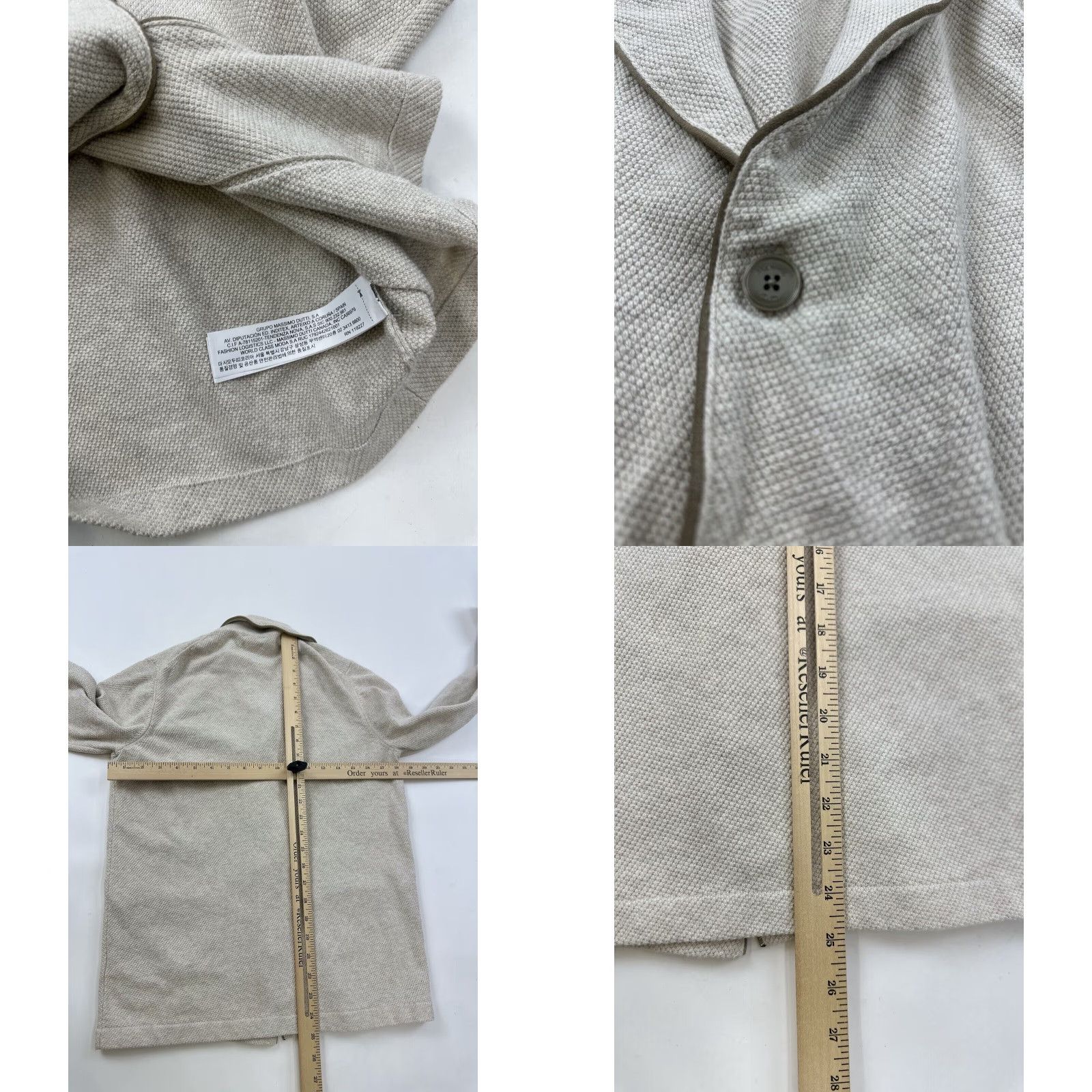 Massimo Dutti Massimo Dutti Blazer Women’s M Medium Beige Sweater Jacket Cotton Size M / US 6-8 / IT 42-44 - 8 Thumbnail