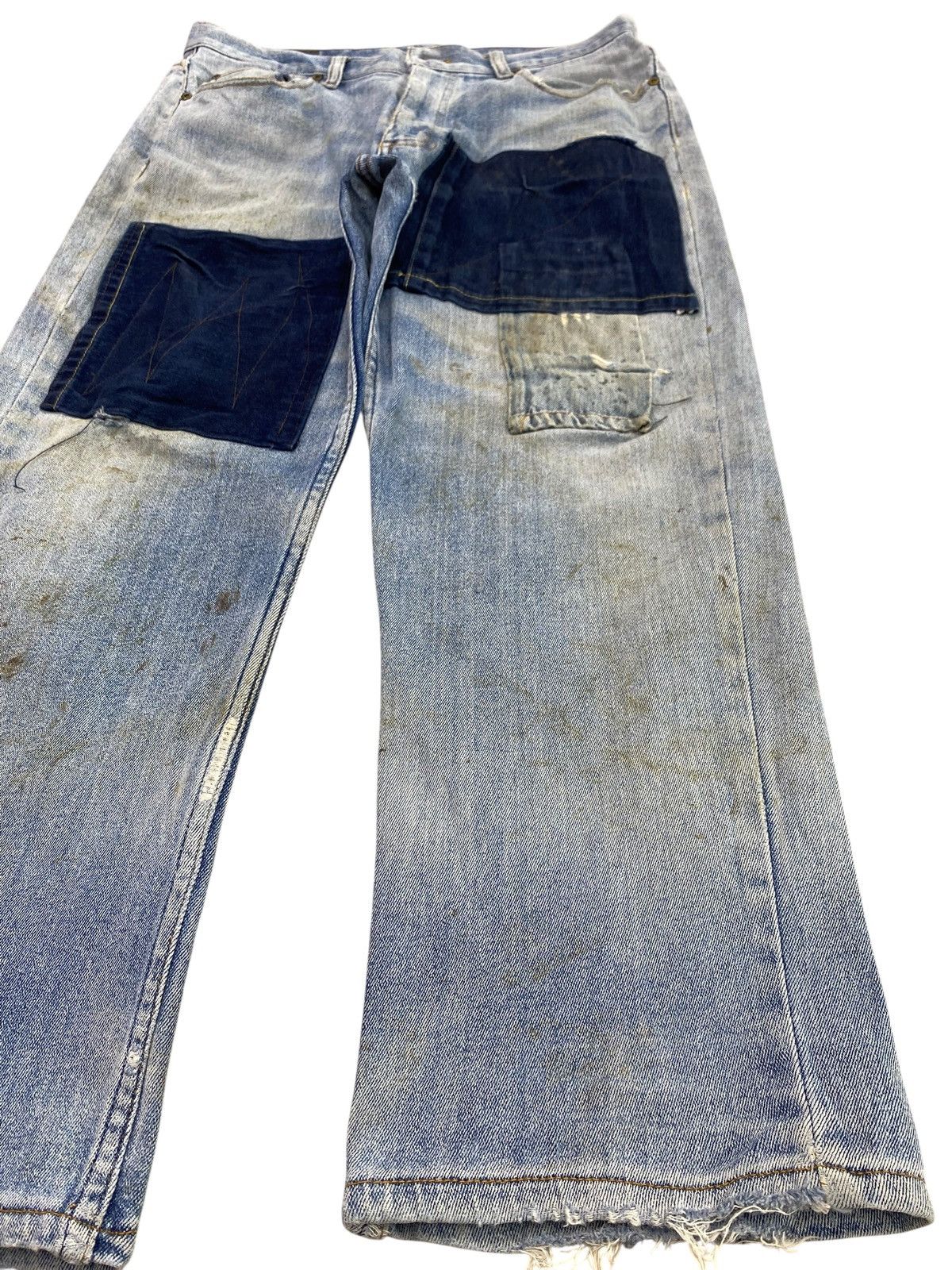 Japanese Brand Vintage Japanese Brand Patchwork Style Baggy Jeans Size US 33 - 6 Thumbnail