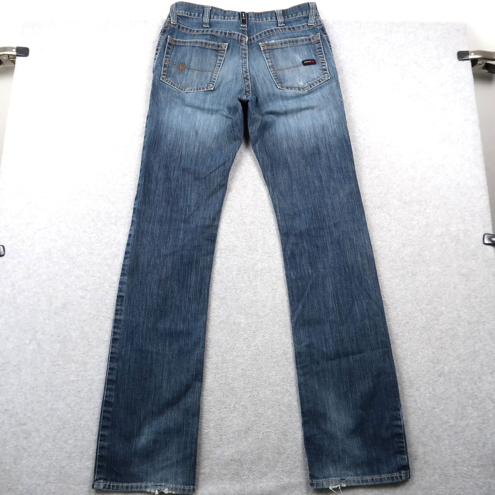 Ariat Ariat M4 Jeans Bootcut Relaxed Men's 32x38 Flame-Resistant CAT2 Blue Denim 5-Pocket USA Cowboy Jeans Mens Size US 32 / EU 48 - 2 Thumbnail