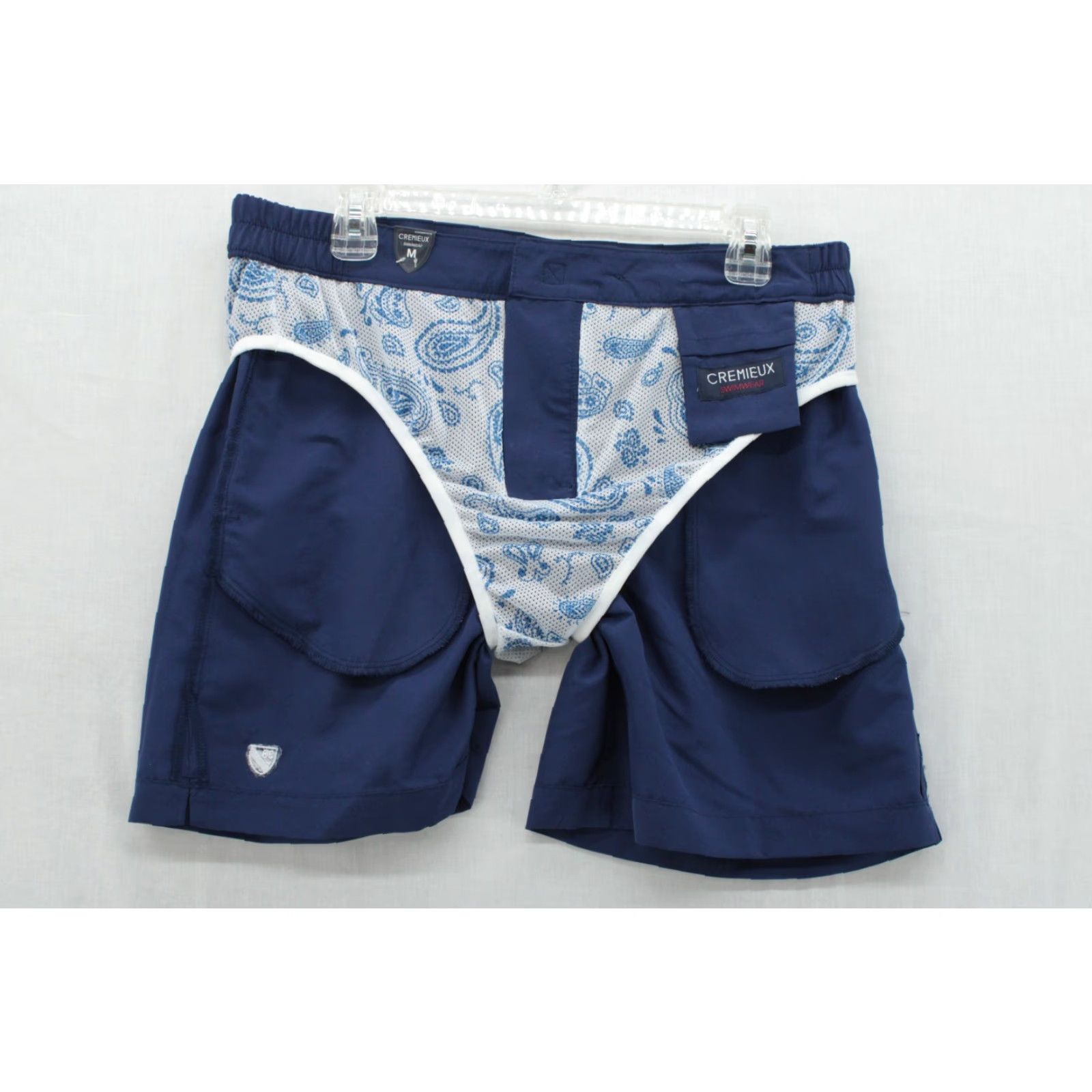 Cremieux Cremieux Swimwear Mens Medium Navy Blue Swim Trunks Lined Preppy Outdoors Size US 31 - 7 Thumbnail