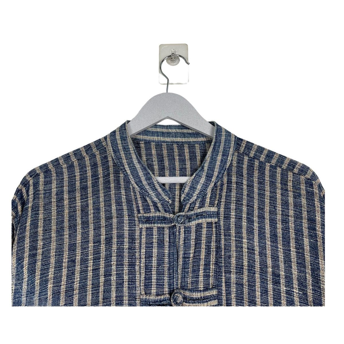 45rpm × Indigo × Japanese Brand 💥FAI KHAIN JAPAN INDIGO MANDARIN VINTAGE JACKET Size US L / EU 52-54 / 3 - 4 Thumbnail