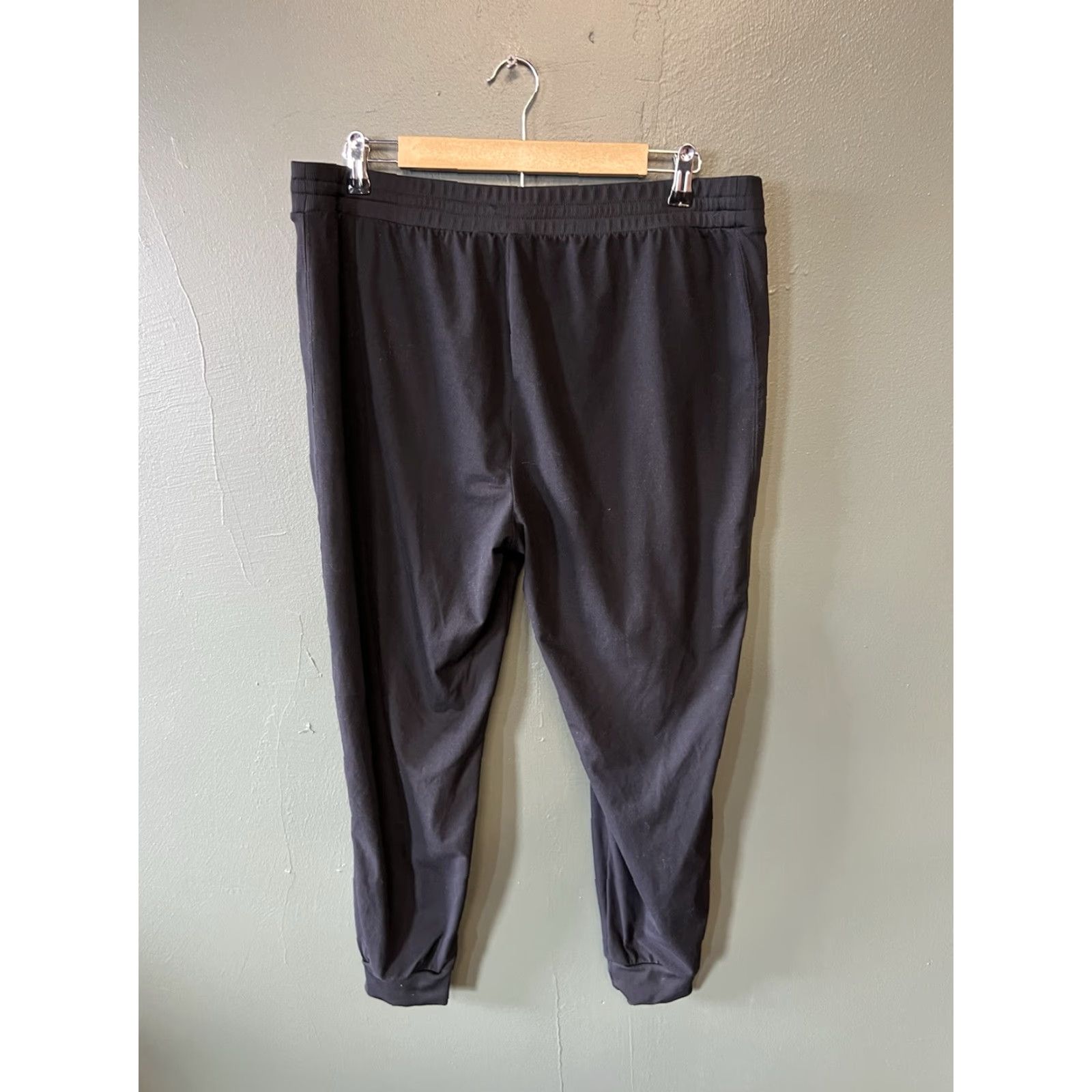 Vintage Zella Mens Black Athletic Jogger Sweatpants Drawstring Size XL Pants Regular XL Black Jogger Mens Size US 36 / EU 52 - 2 Thumbnail