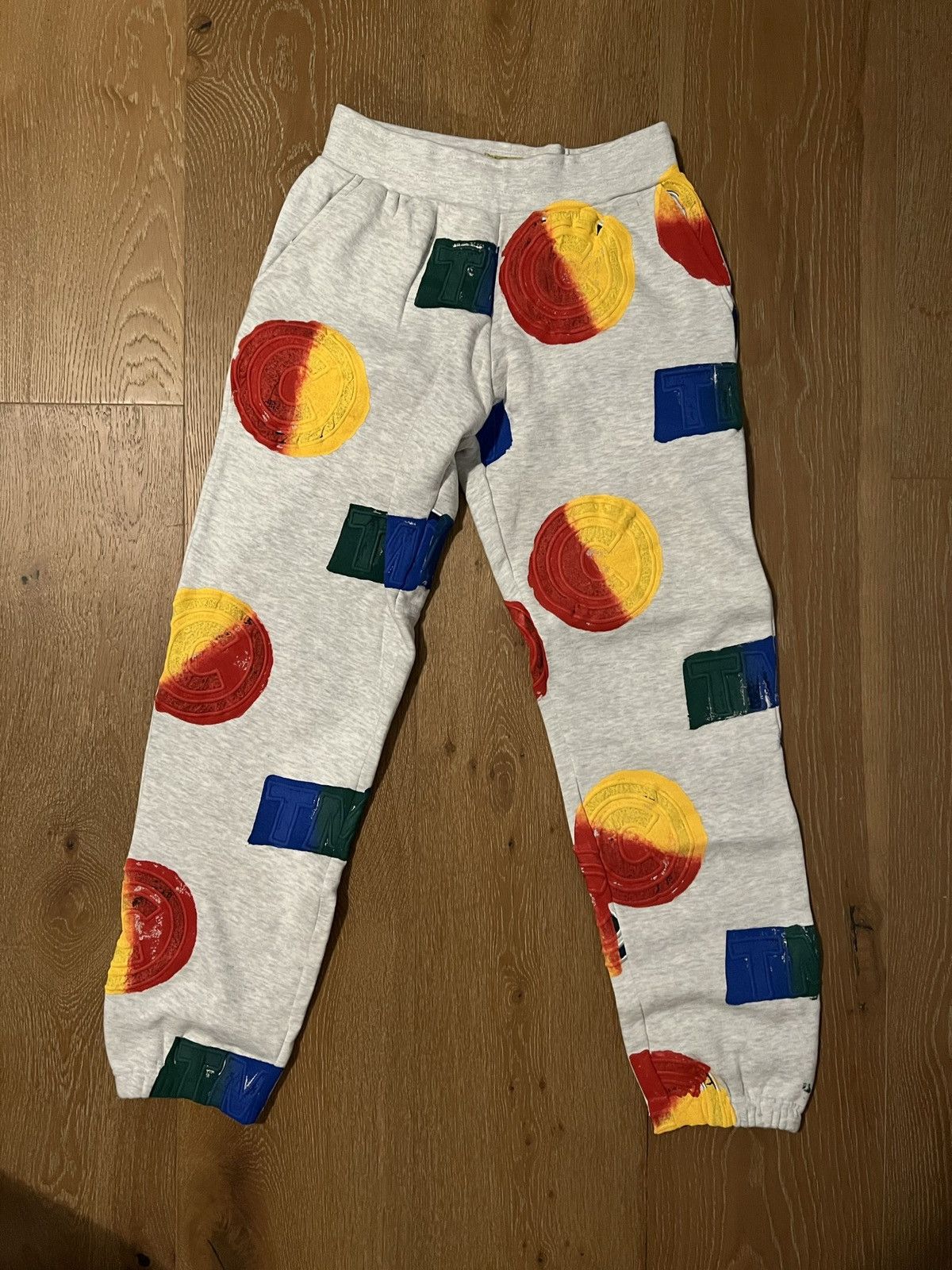 Market Chinatown Market Painted Letters Sweatpants Size US 33 - 1 Thumbnail