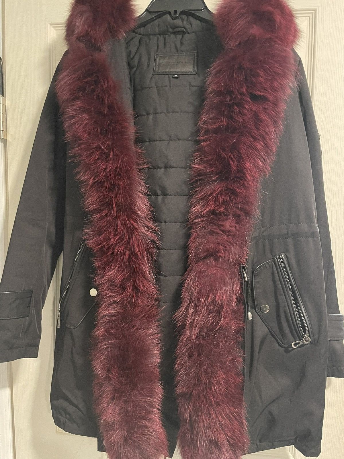 Other Burgandy Fur Coat Size S / US 4 / IT 40 - 3 Thumbnail