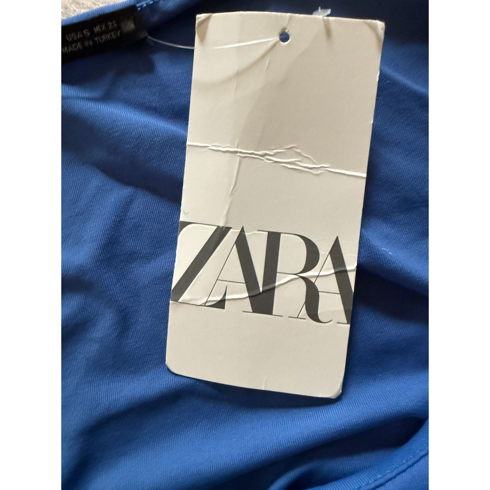 Zara ZARA Womens Blue Sleeveless Blouse NWT Lightweight Top XS Size XS / US 0-2 / IT 36-38 - 4 Thumbnail
